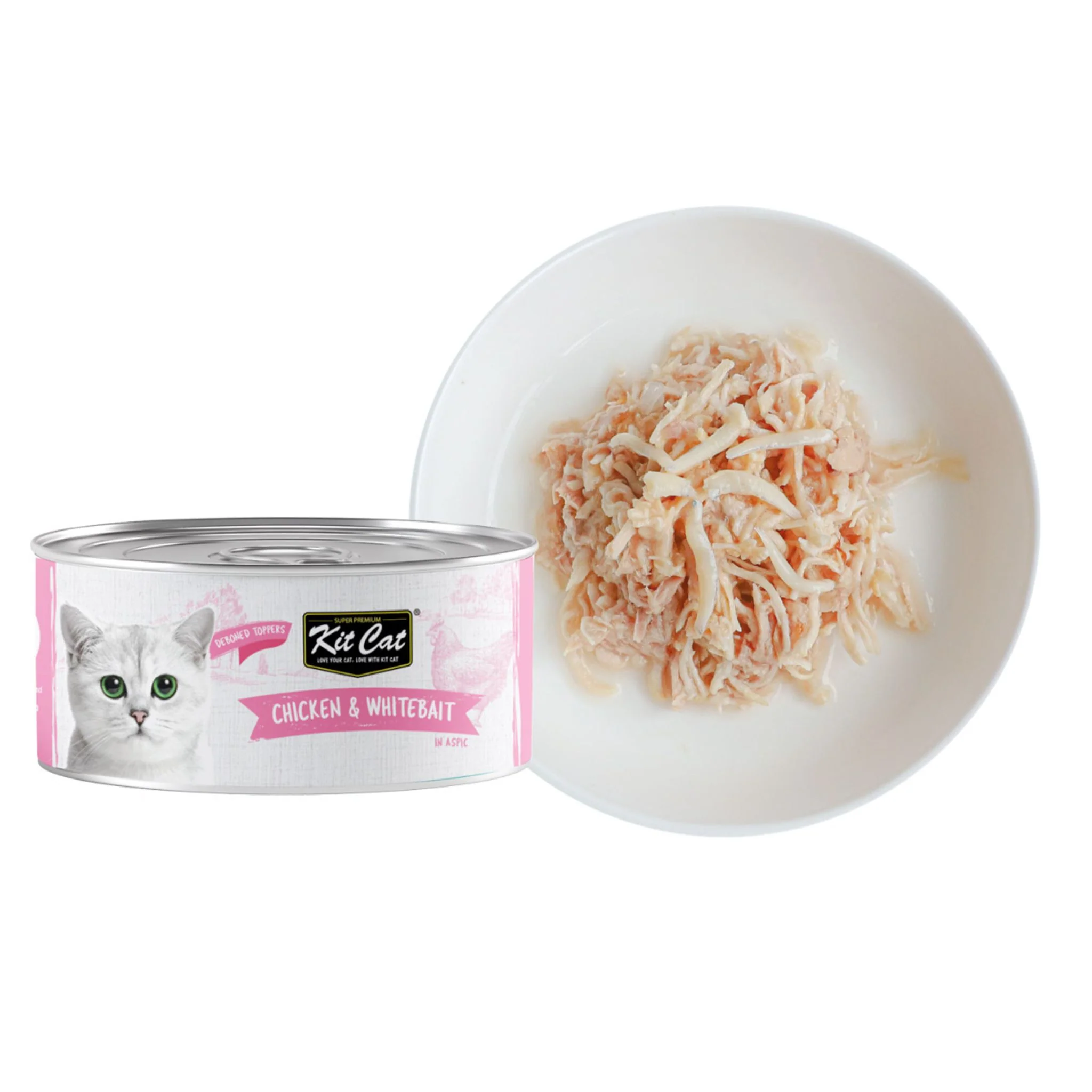Kit Cat Deboned Chicken & Whitebait Toppers Cat Wet Food - 80g - Image 2