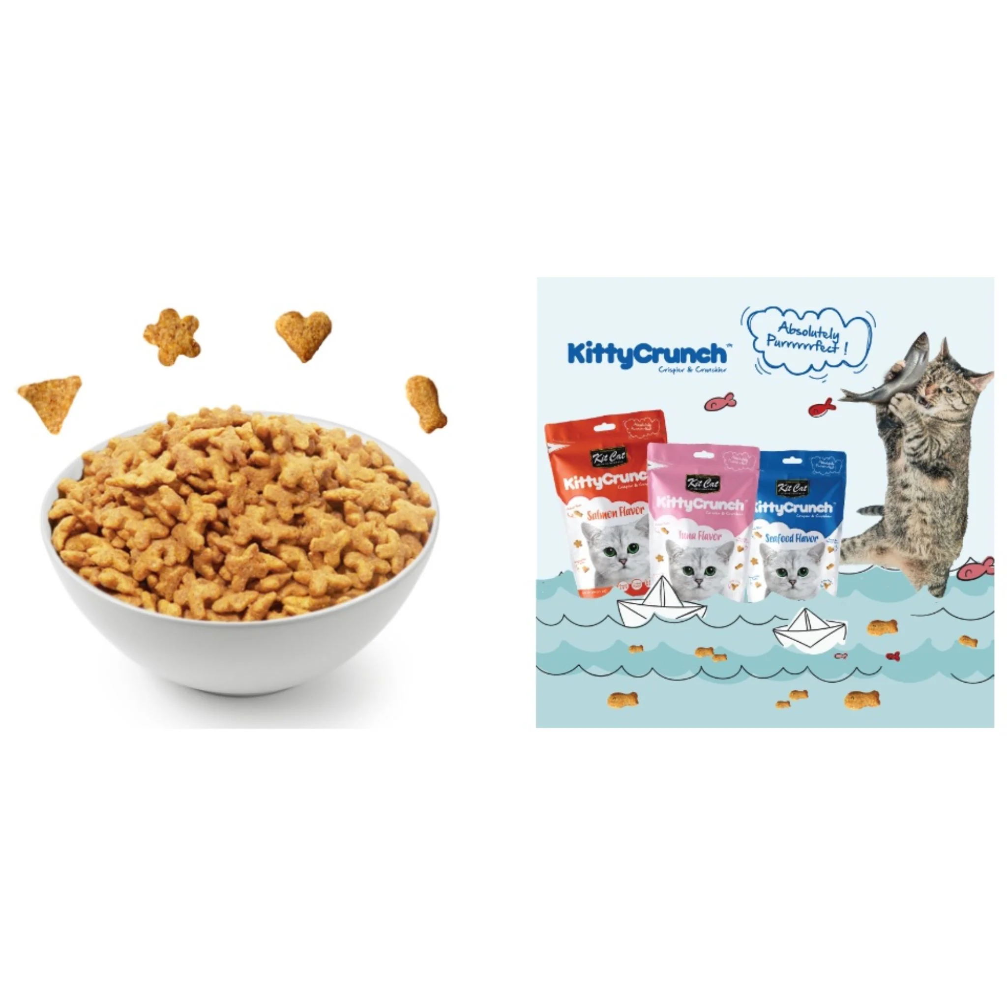 Kit Cat Kitty Crunch Tuna Flavour Cat Treats - 60g - Image 2