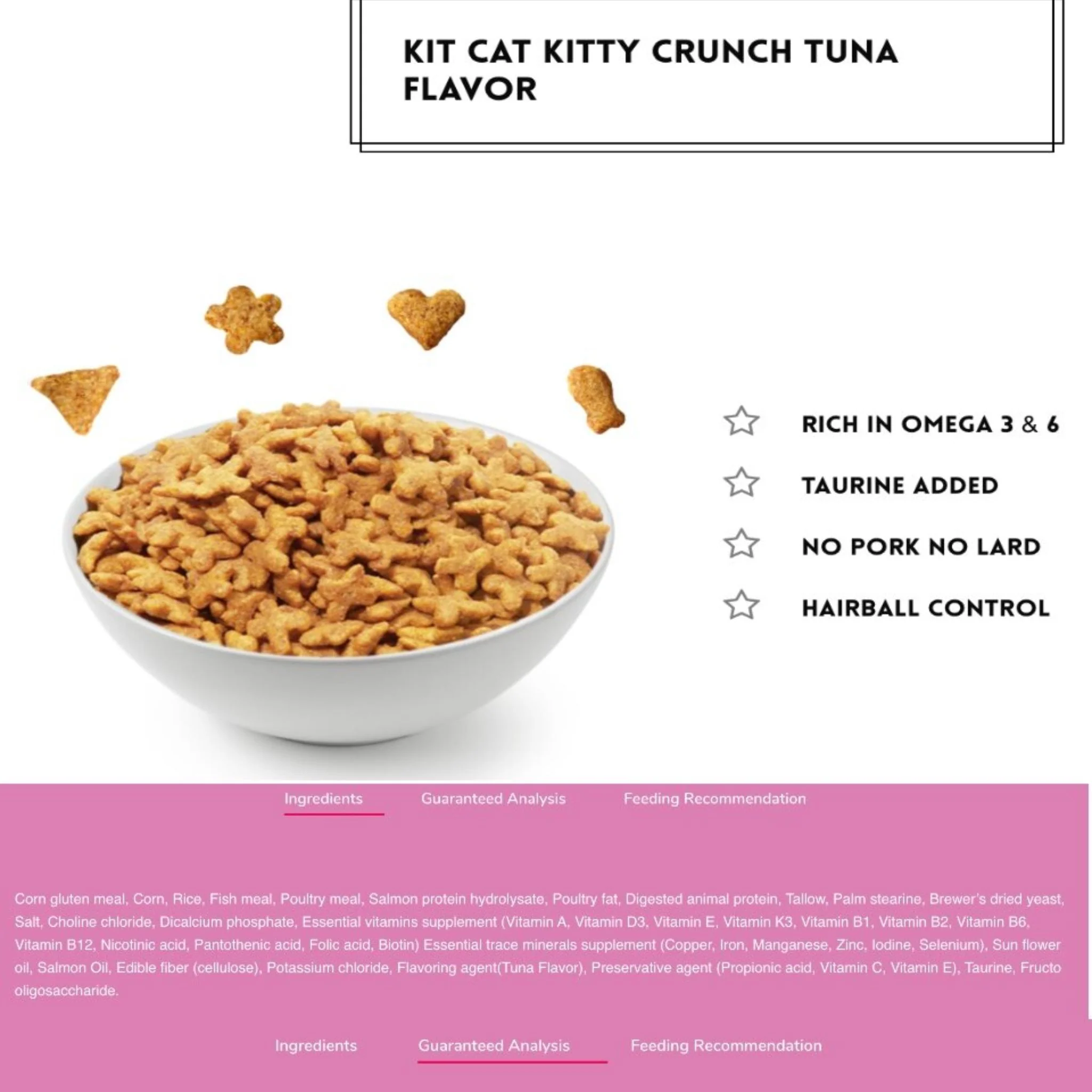 Kit Cat Kitty Crunch Tuna Flavour Cat Treats - 60g - Image 3