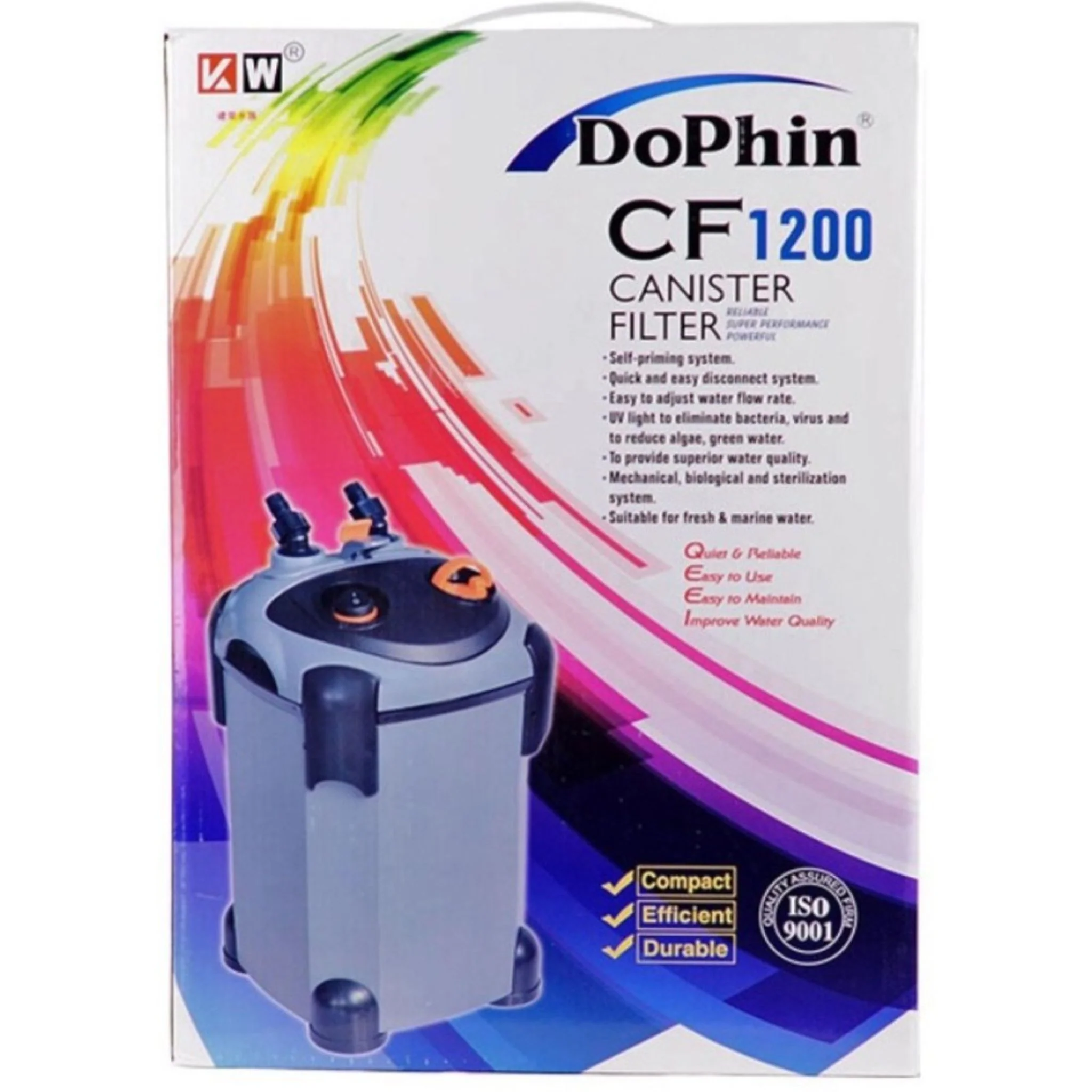 KW Zone Dophin Canister Filter For Aquarium CF1200 - 1200L/H - Image 4