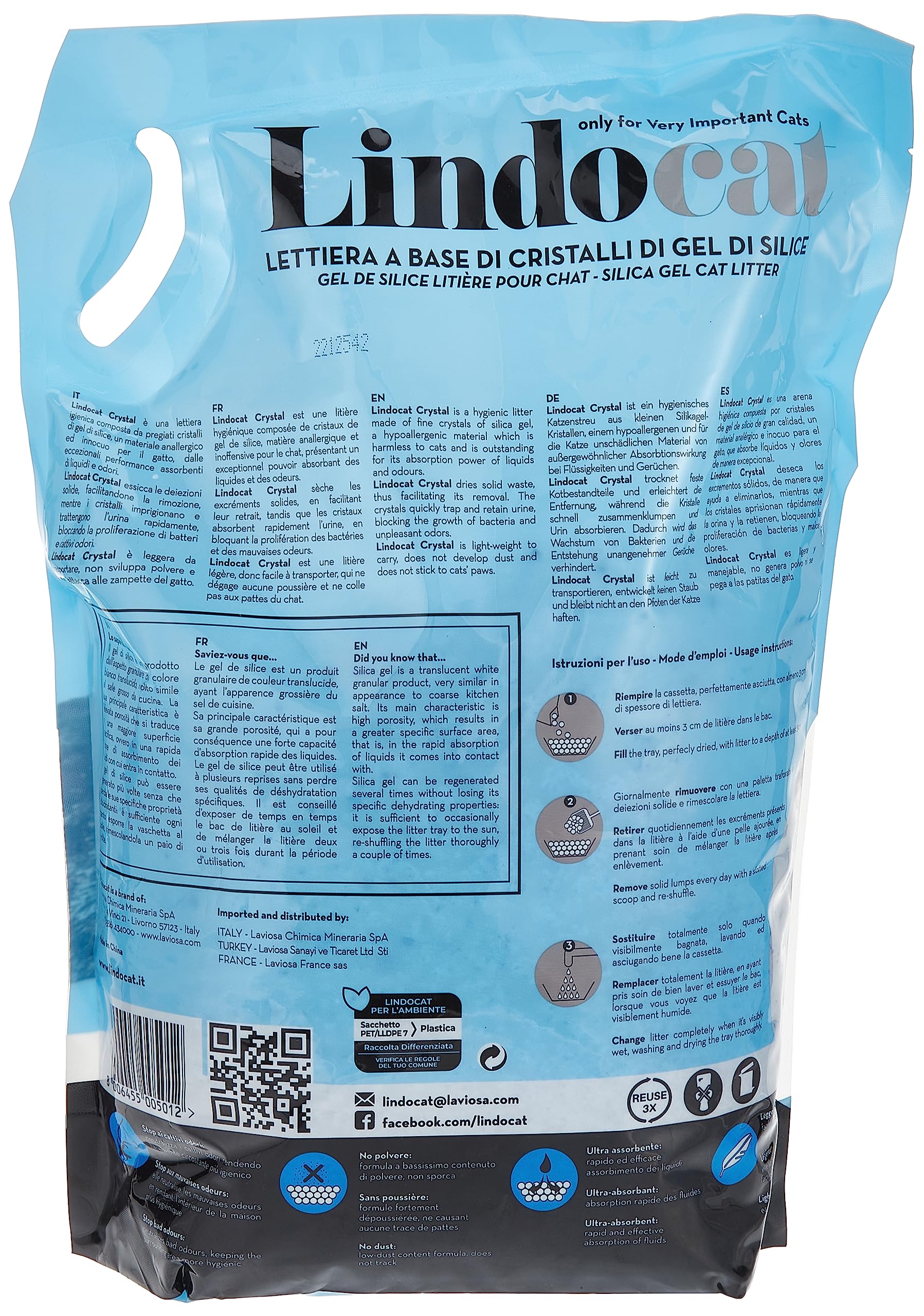 Lindocat Crystal Silicagel Cat Litter - 5L - Image 2