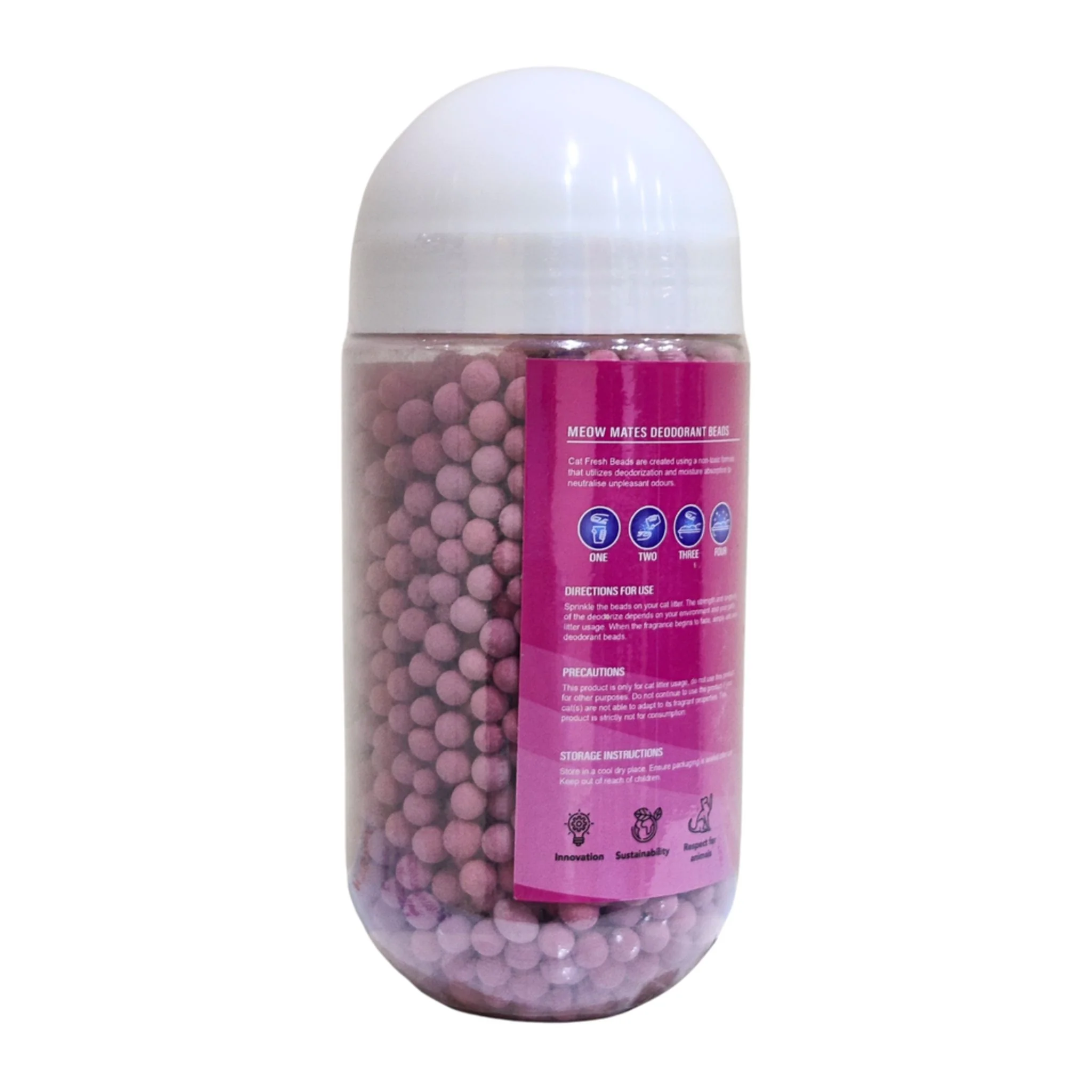 Meow Mates Deodorant For Cat Bead Baby Powder - 450g - Image 2