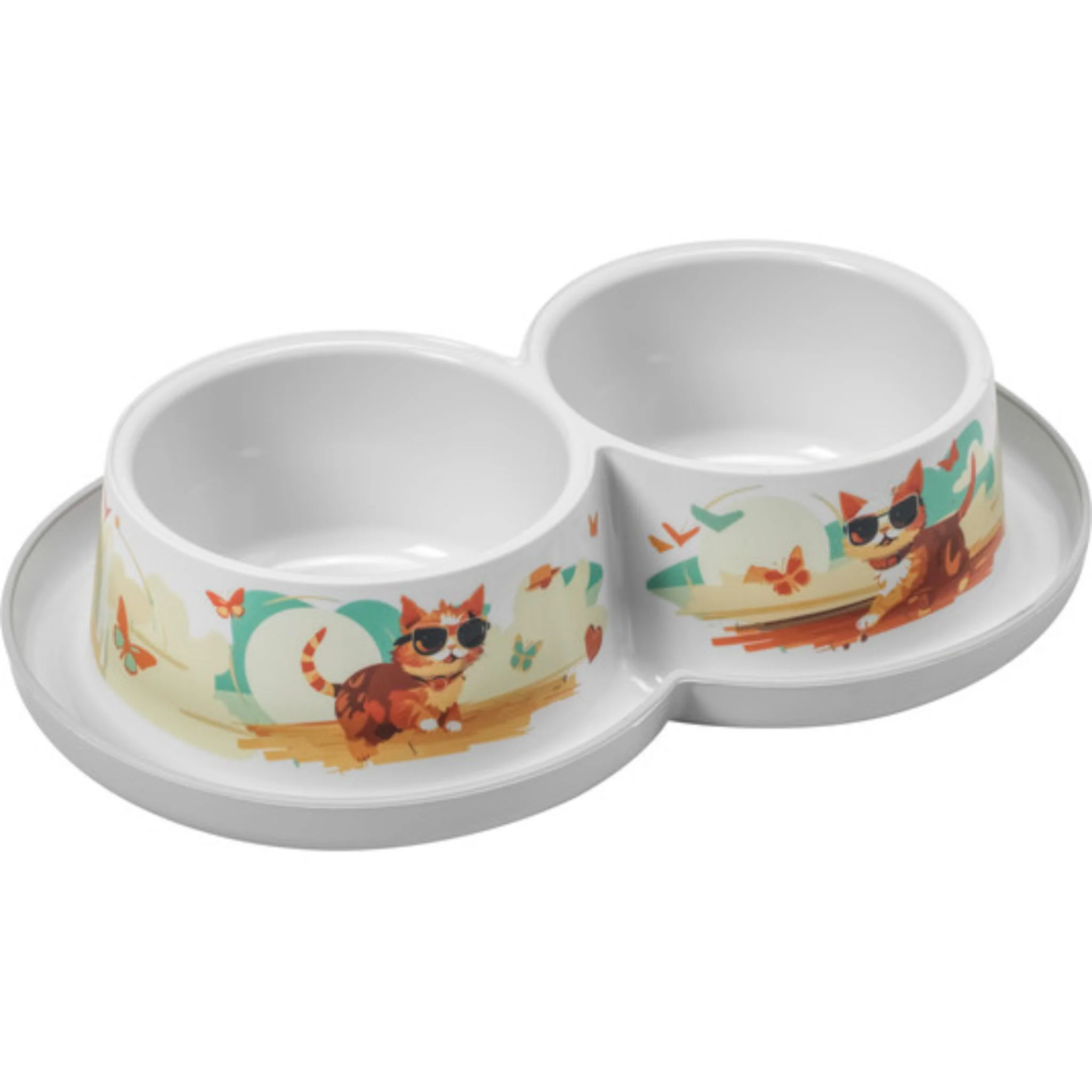 Moderna Double Trendy Dinner Small Indy & Louise Pet Bowl - 2x350ml - Image 2