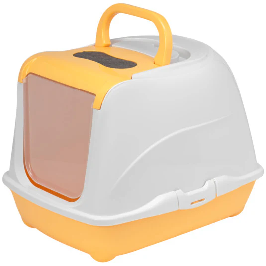 Moderna Flip Cat Jumbo Covered Litter Box – Apricot – 57.8 x 43.9 x 41.5 cm - Image 2