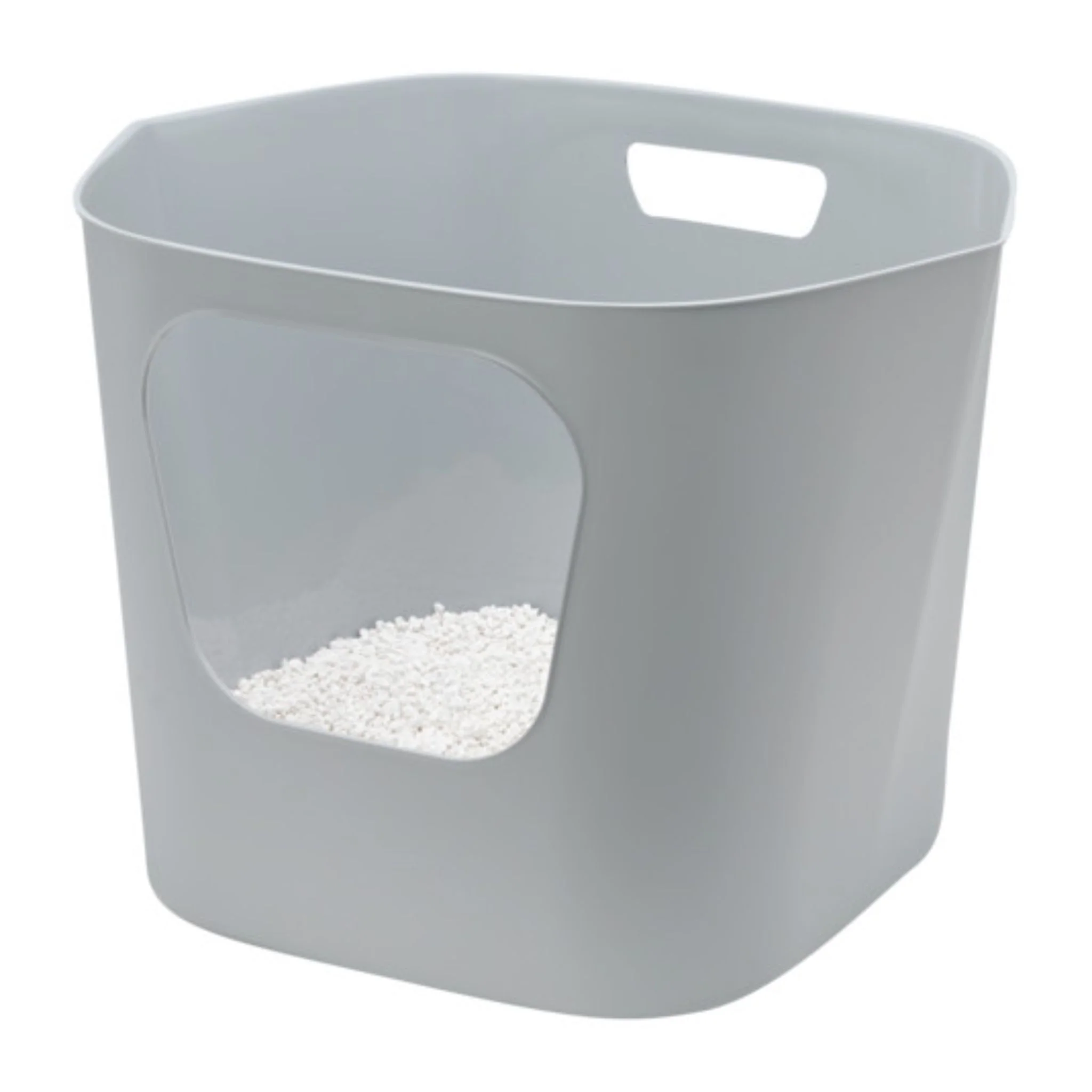 Moderna Lotus Cat Litter Box – Grey – 54.4 x 43.9 x 40.5cm - Image 3
