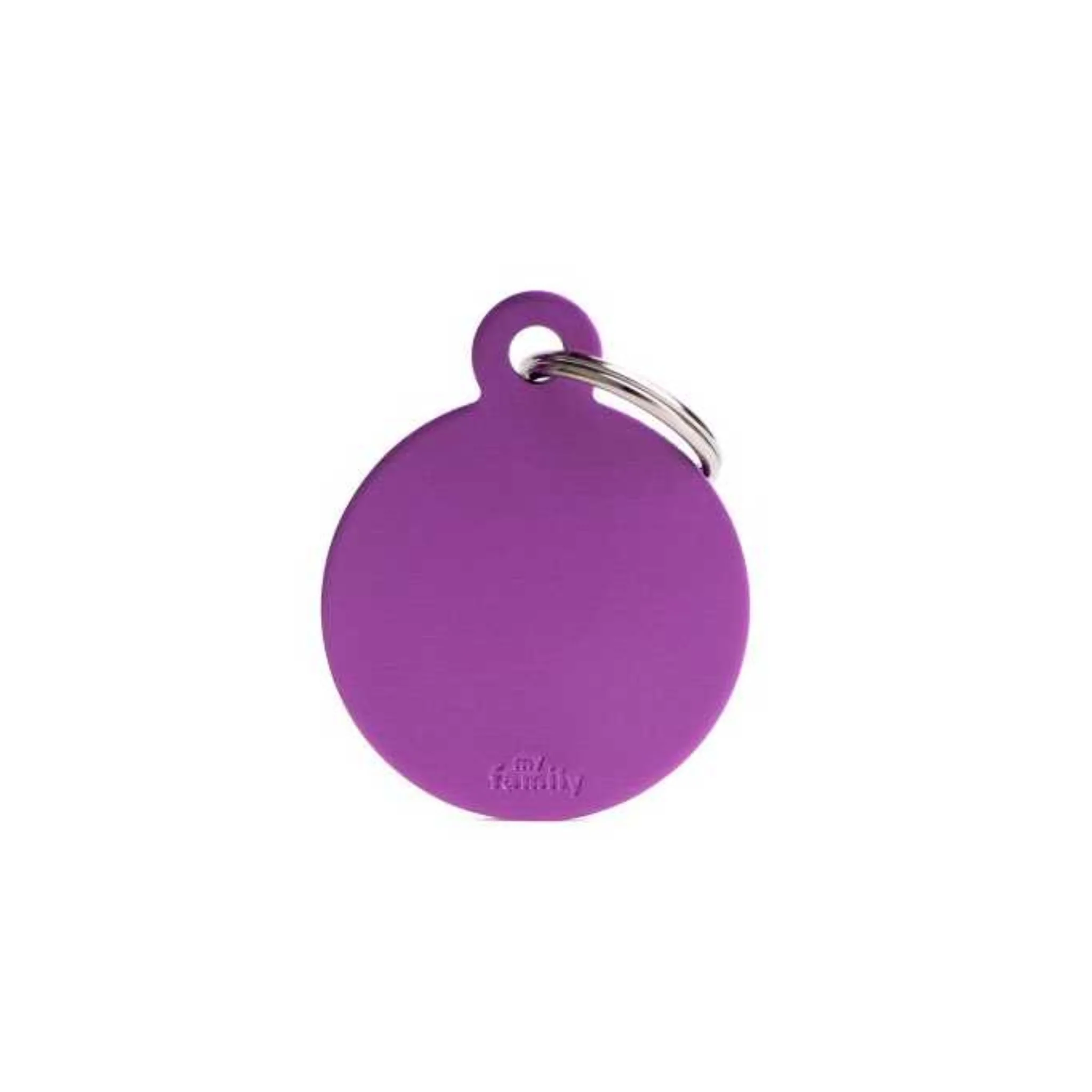 My Family Large Black Aluminum Circle Pet ID Tag - Image 4