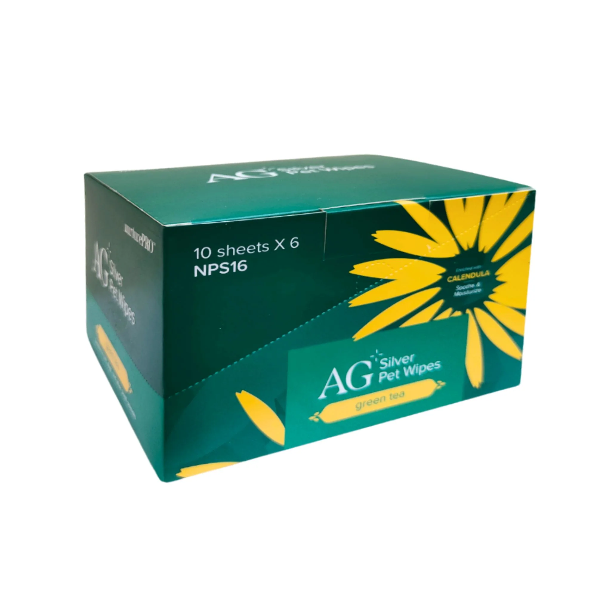 NurturePro AG+ Silver Pet Wet Wipes Green Tea - Image 3
