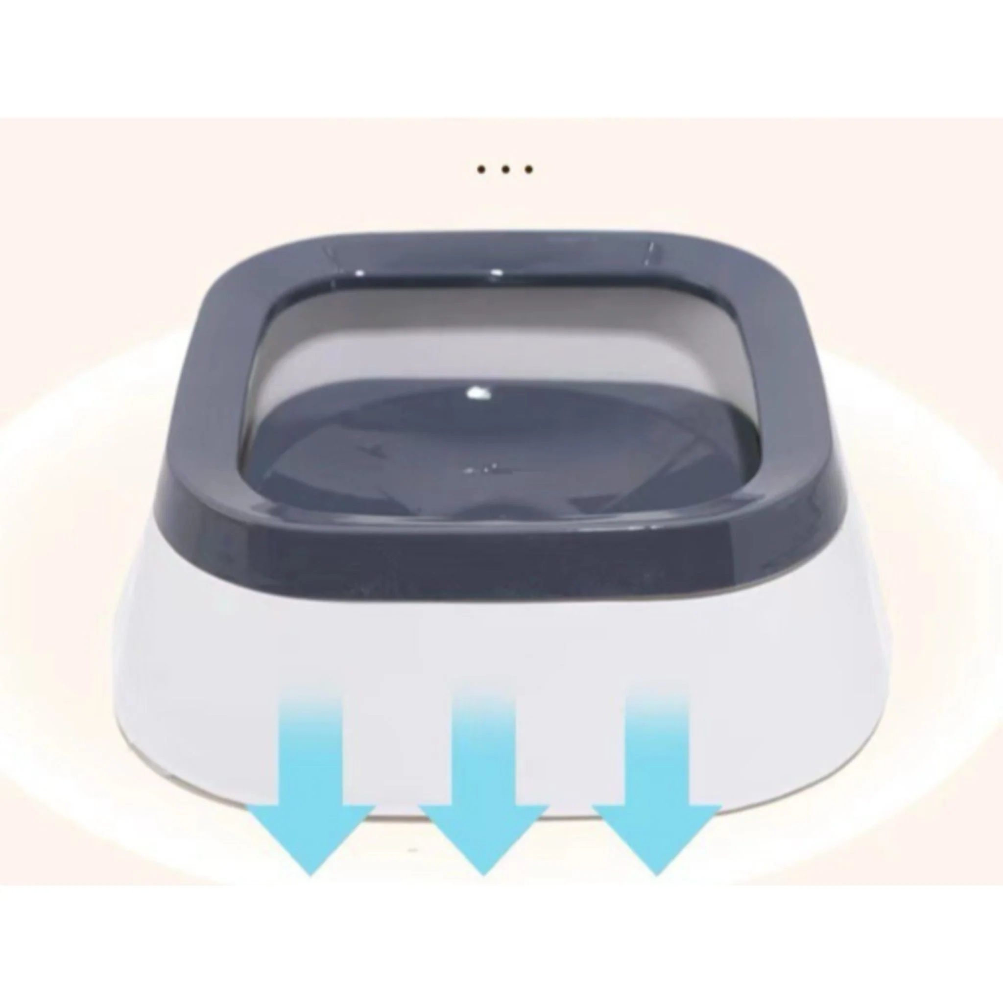 Pado Classic Square Anti Spill Pet Bowl Grey - 21x21x7.8 cm - Image 3
