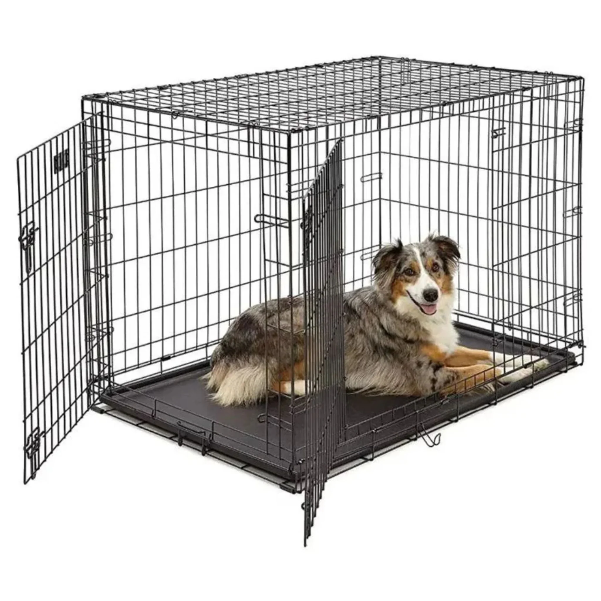 Pado Double Door Dog & Cat Crate With Mesh Floor - 107.5x70.5x77.5cm - Image 2