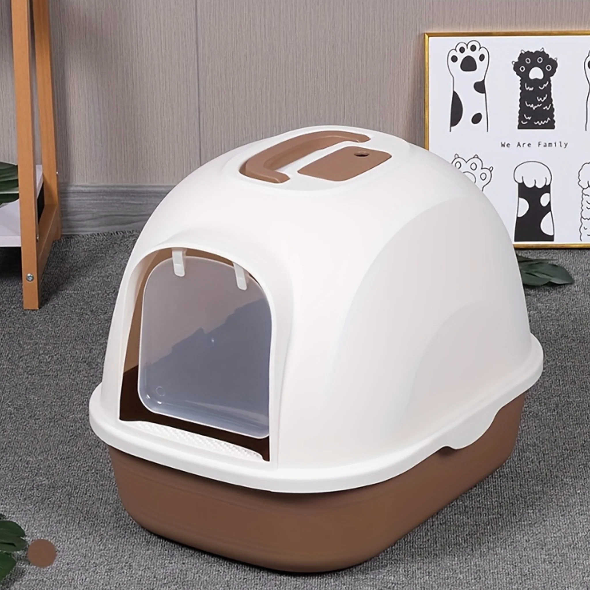 Pado Hoodie Cat Litter Box - 53x41x41cm - Image 2