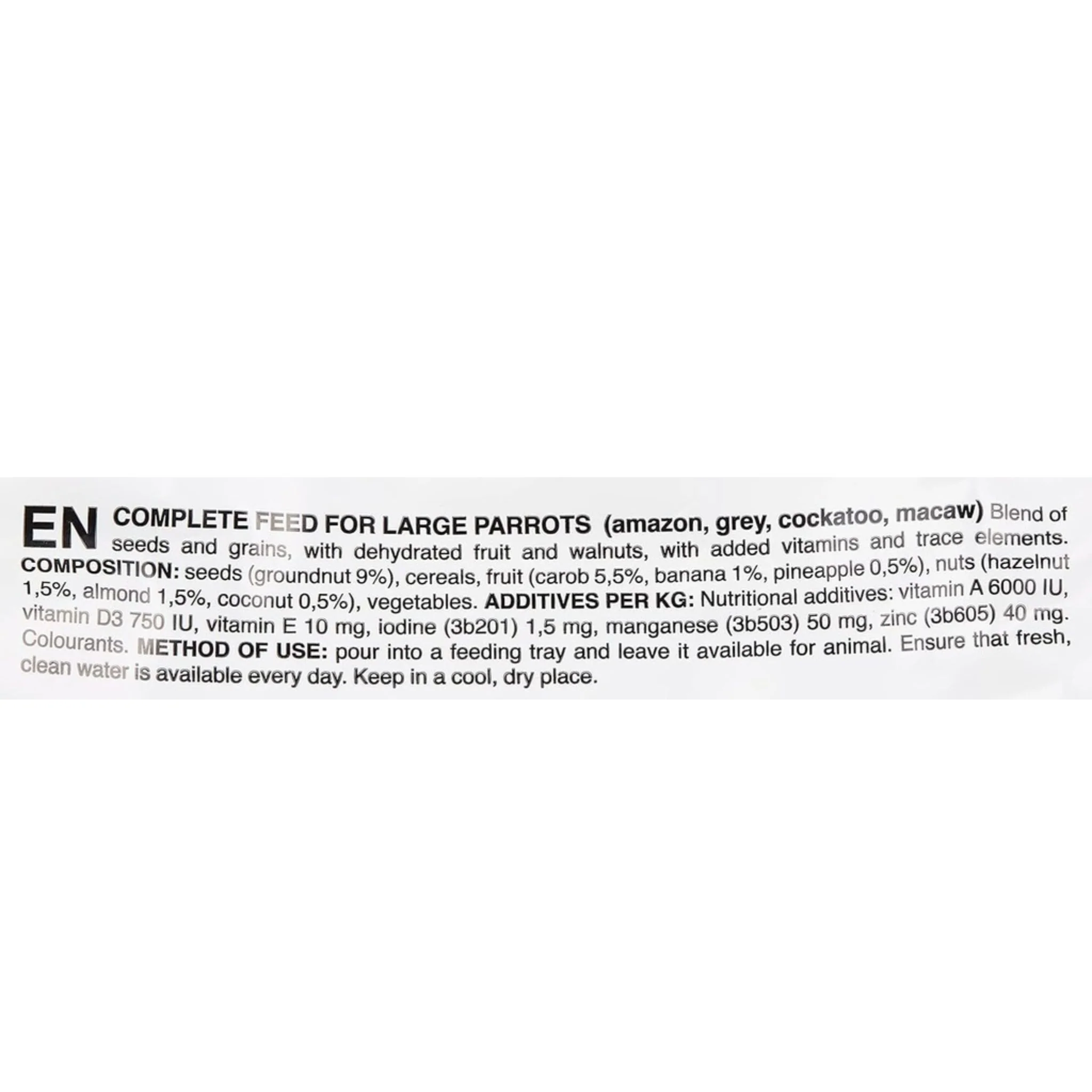 Padovan GrandMix Pappagalli Parrot Diet Natural Blend – 600g - Image 3