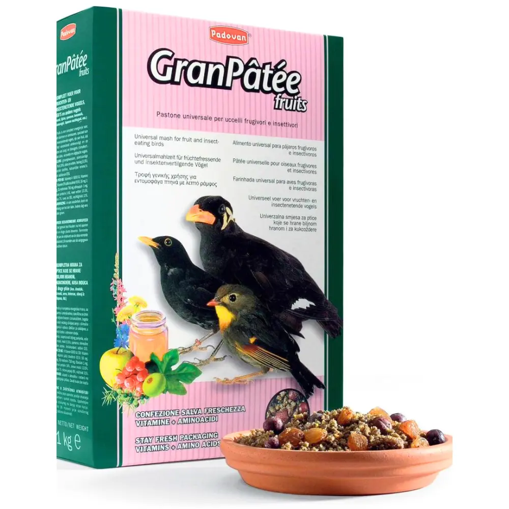 Padovan Gran Patee Fruits Soft Egg Food For Birds – 1kg - Image 2