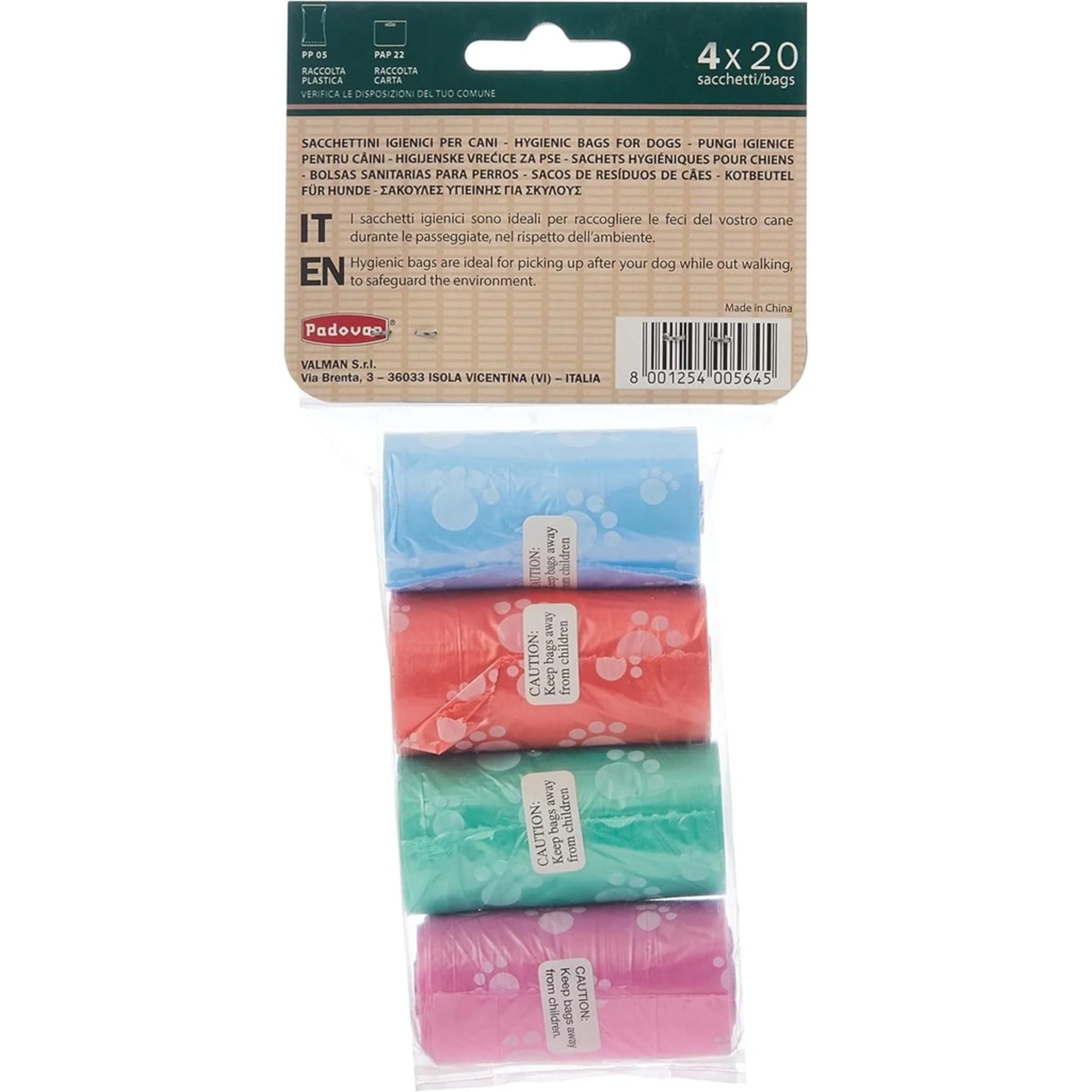 Padovan Waste Bags Mixed Colours – Leak-Proof 4 Roll Set - Image 2