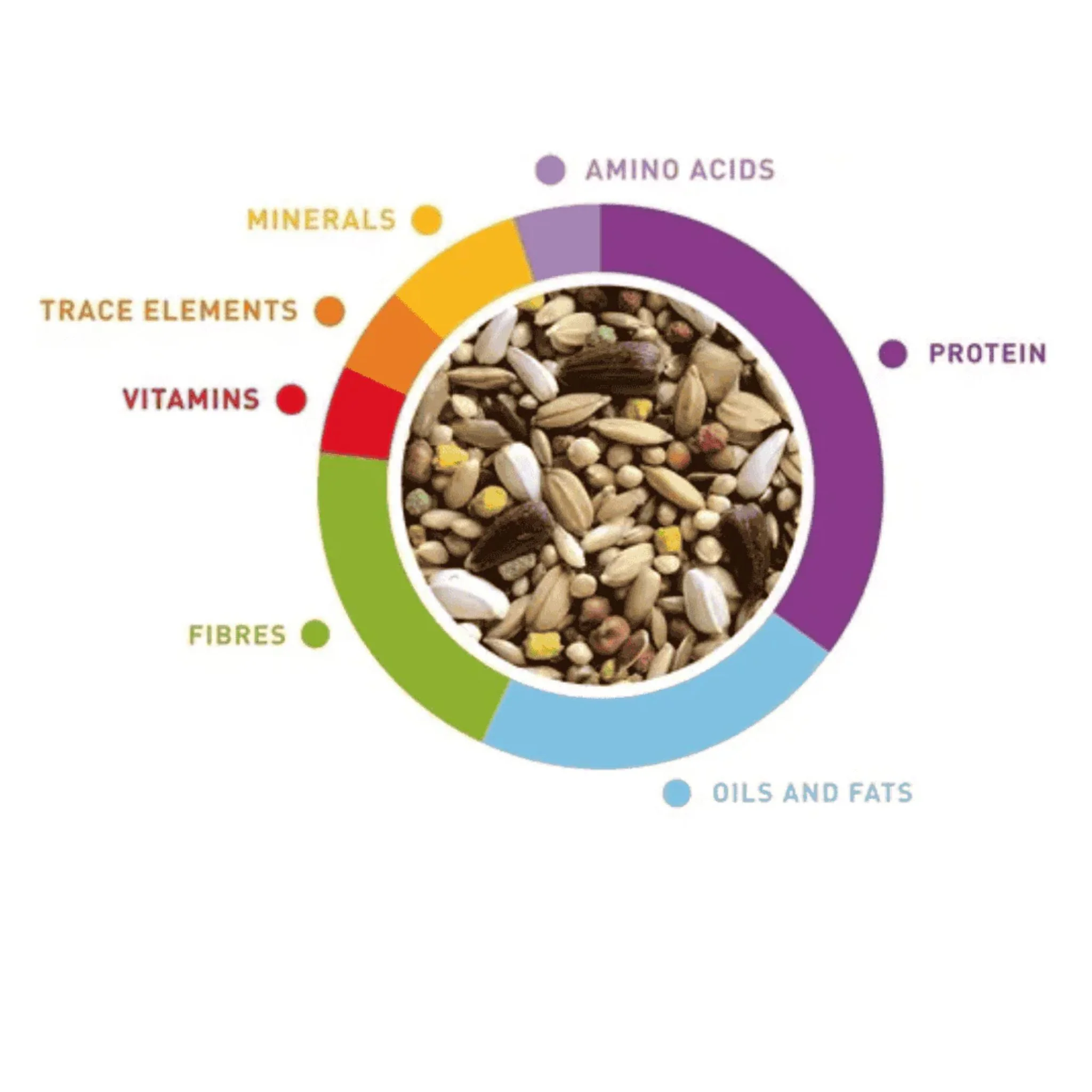 Padovan Wellness Lovebirds Food Enriched Seed Mix – 850g - Image 2