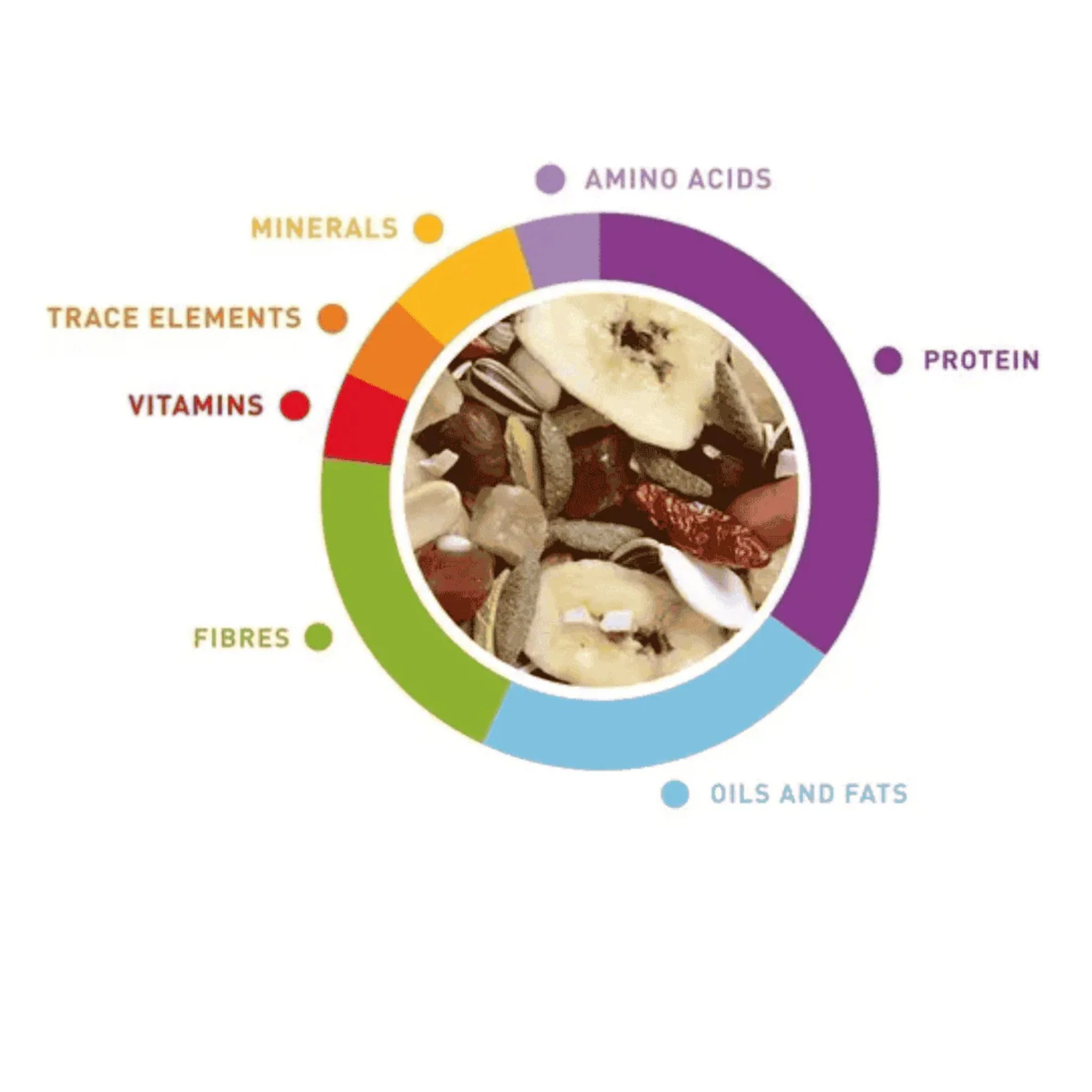Padovan Wellness Parrots Food  Nutritious Bird Mix – 750g - Image 2
