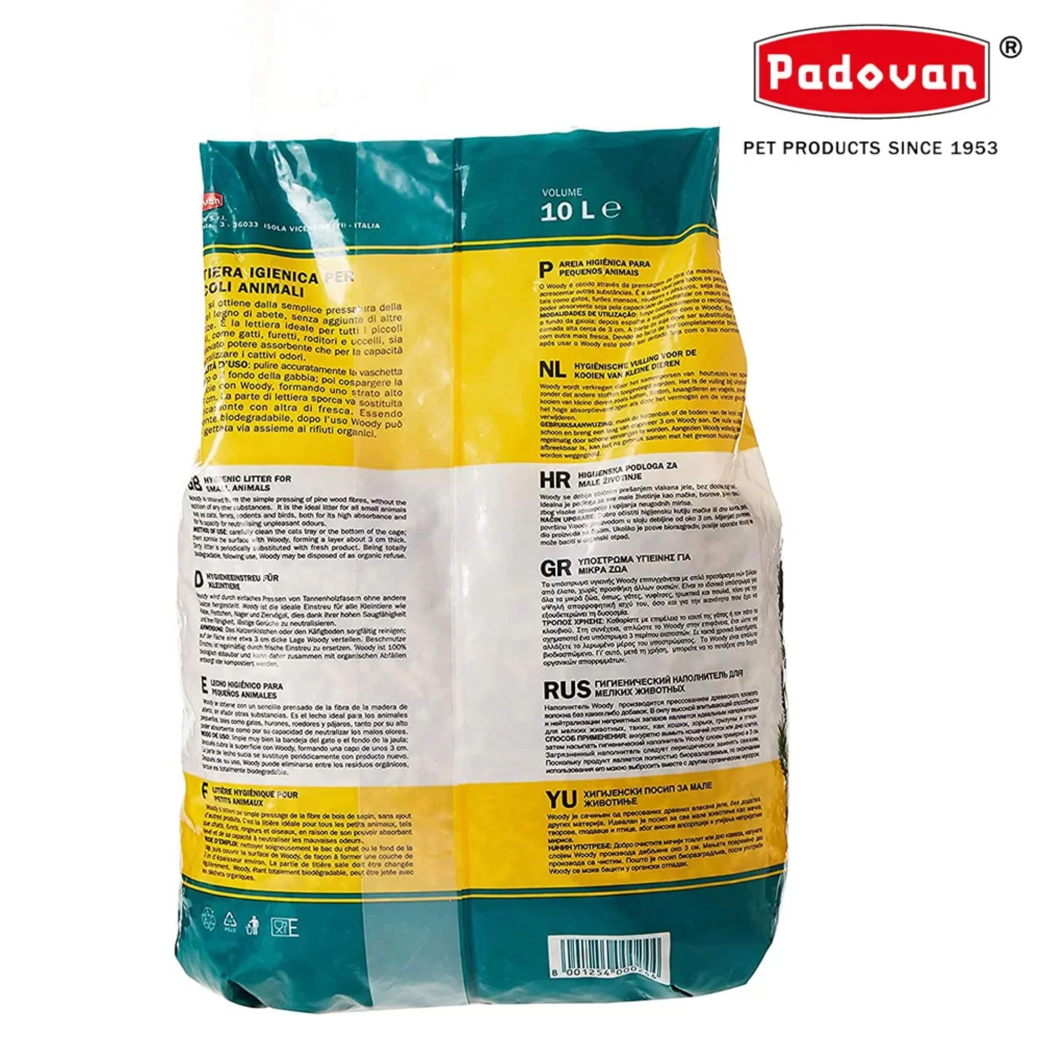 Padovan Woody Litter Dust-Free Biodegradable Pellets – 10L - Image 2