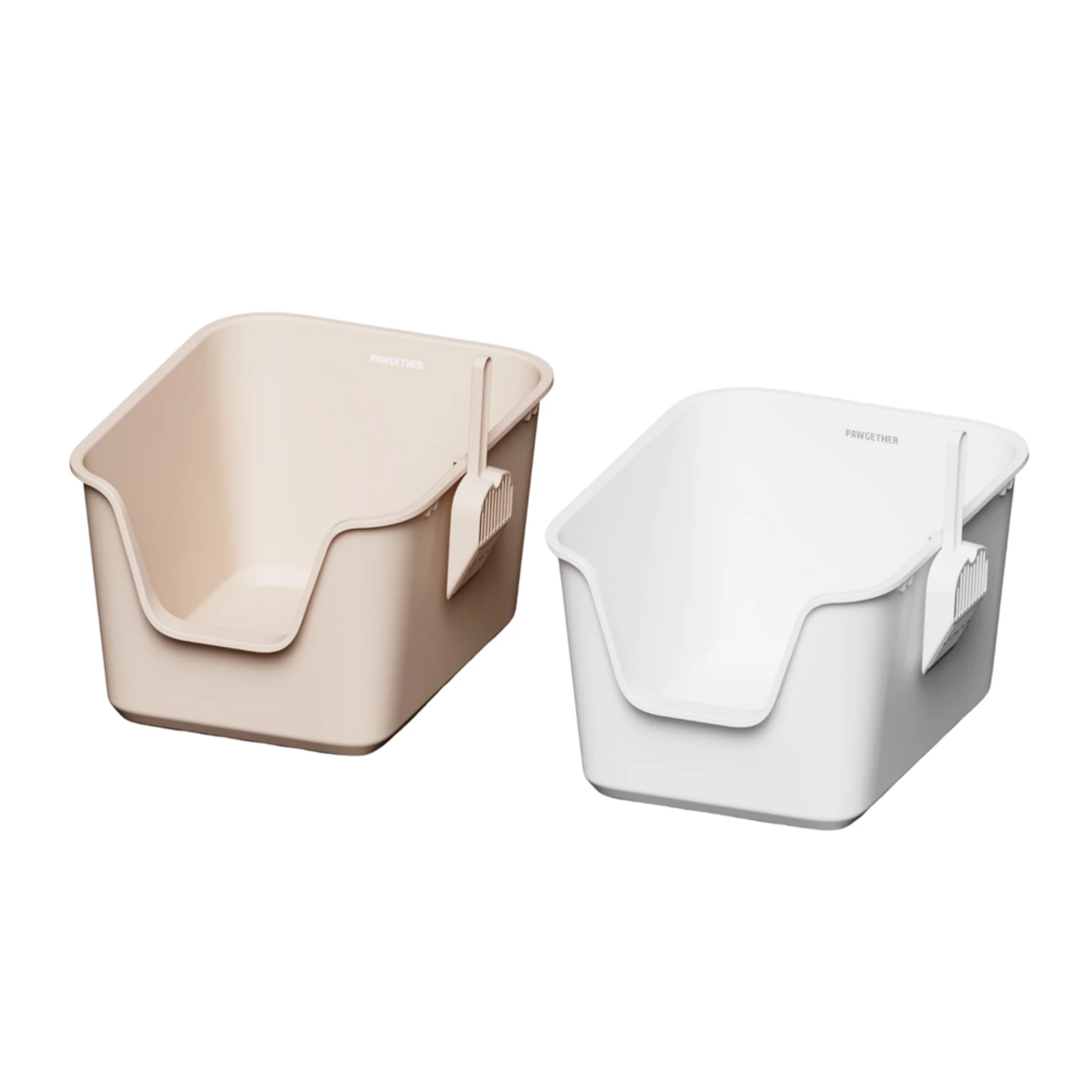 Pawgether Open Cat Litter Box With Scoop Green - 57x44x32.5cm - Image 2