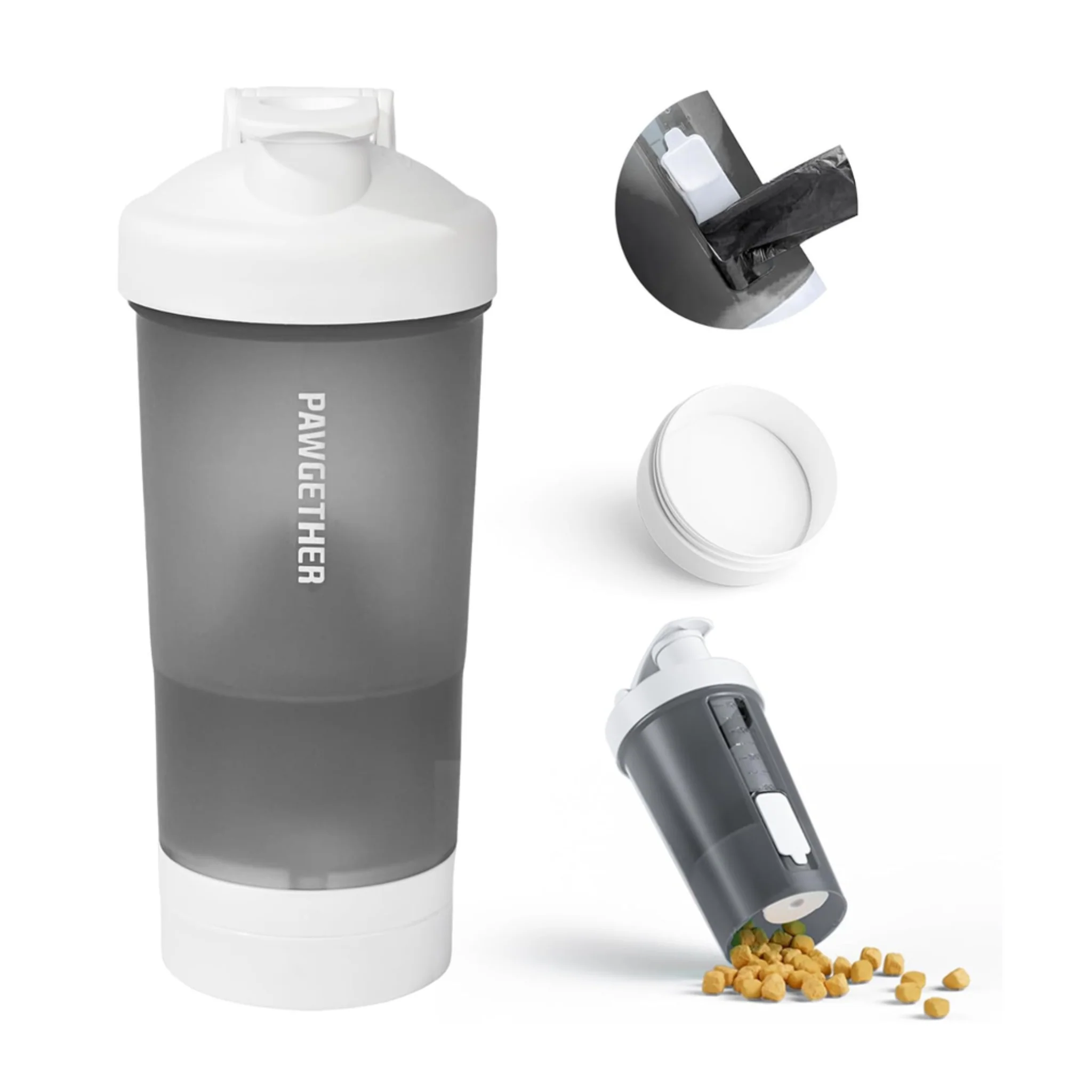 Pawgether Pure Travel 4 in 1 Pet Travel Bottle - Grey - Image 7