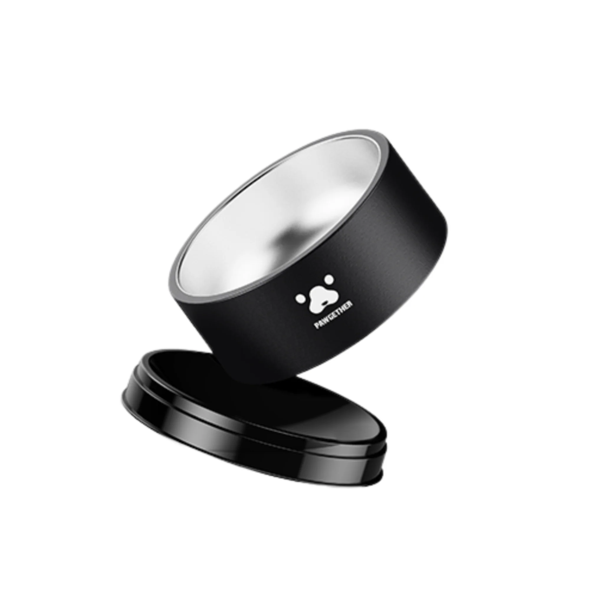 Pawgether 304 Stainless Steel Anti Slip Pet Bowl - 3 Series- 19x19.6x8.8cm-Black - Image 2