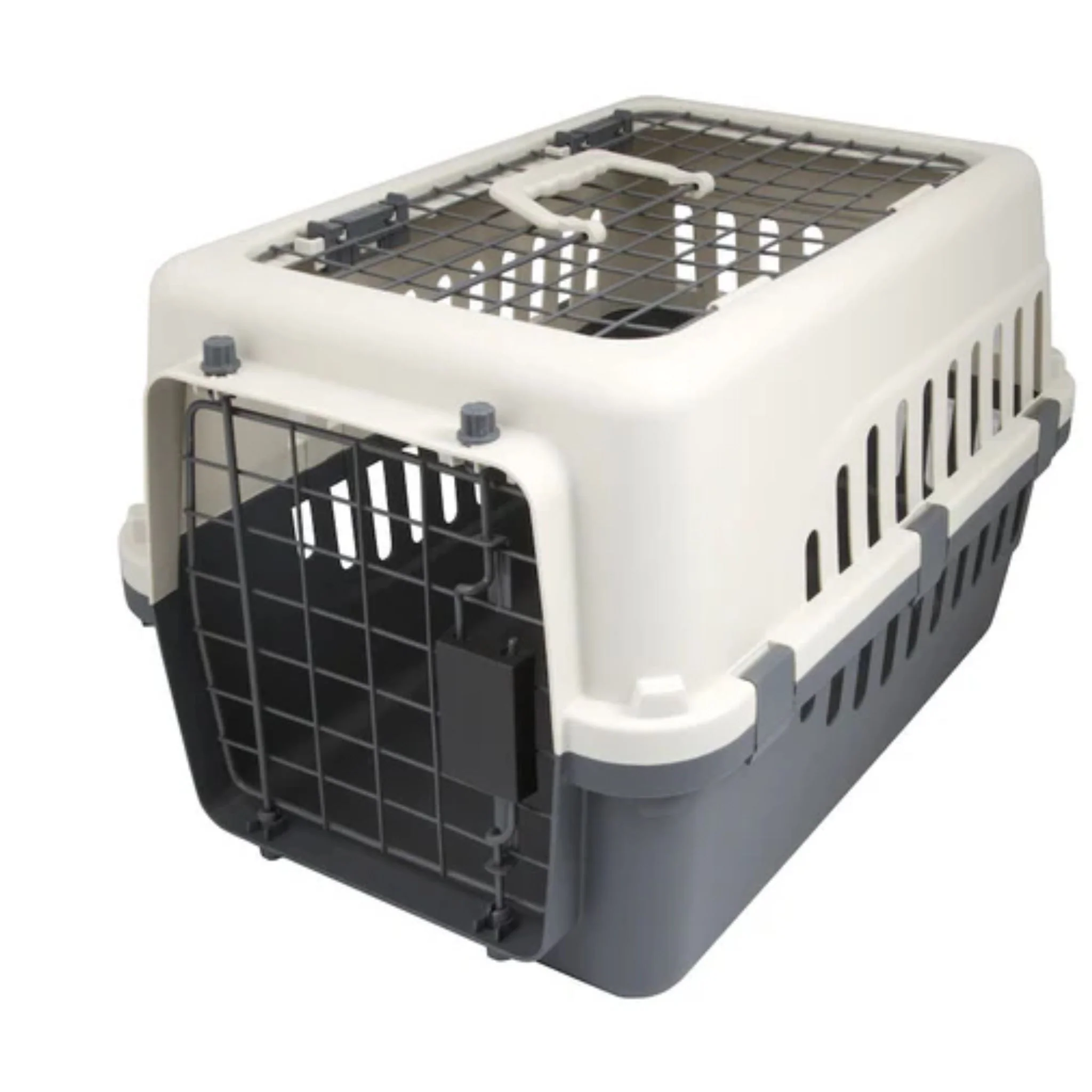 Pet Mode Plastic Pet Carrier Top & Spring Lock Front Door - 50x35x32cm - Image 2
