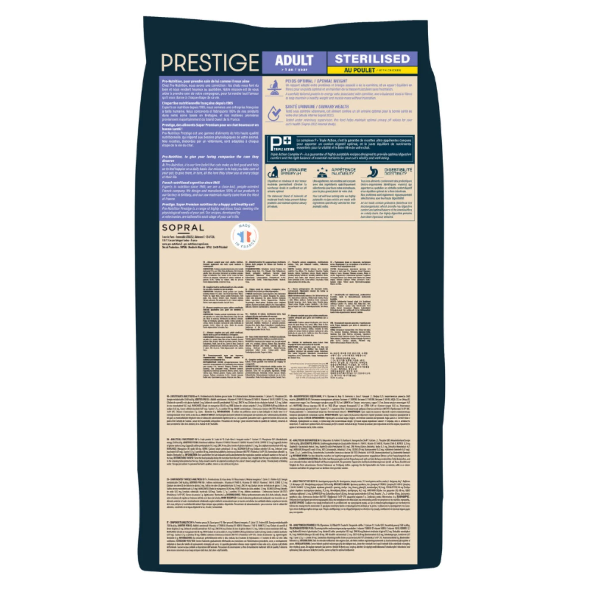 Pro Nutrition Prestige Cat Dry Food Adult Sterilised Chicken - 10Kg - Image 2