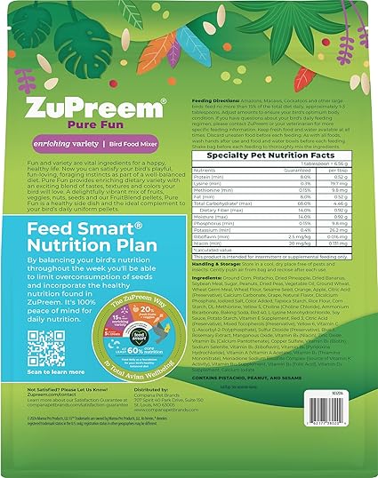 Zupreem Pure Fun Large Parrots - 0.91Kg - Image 3