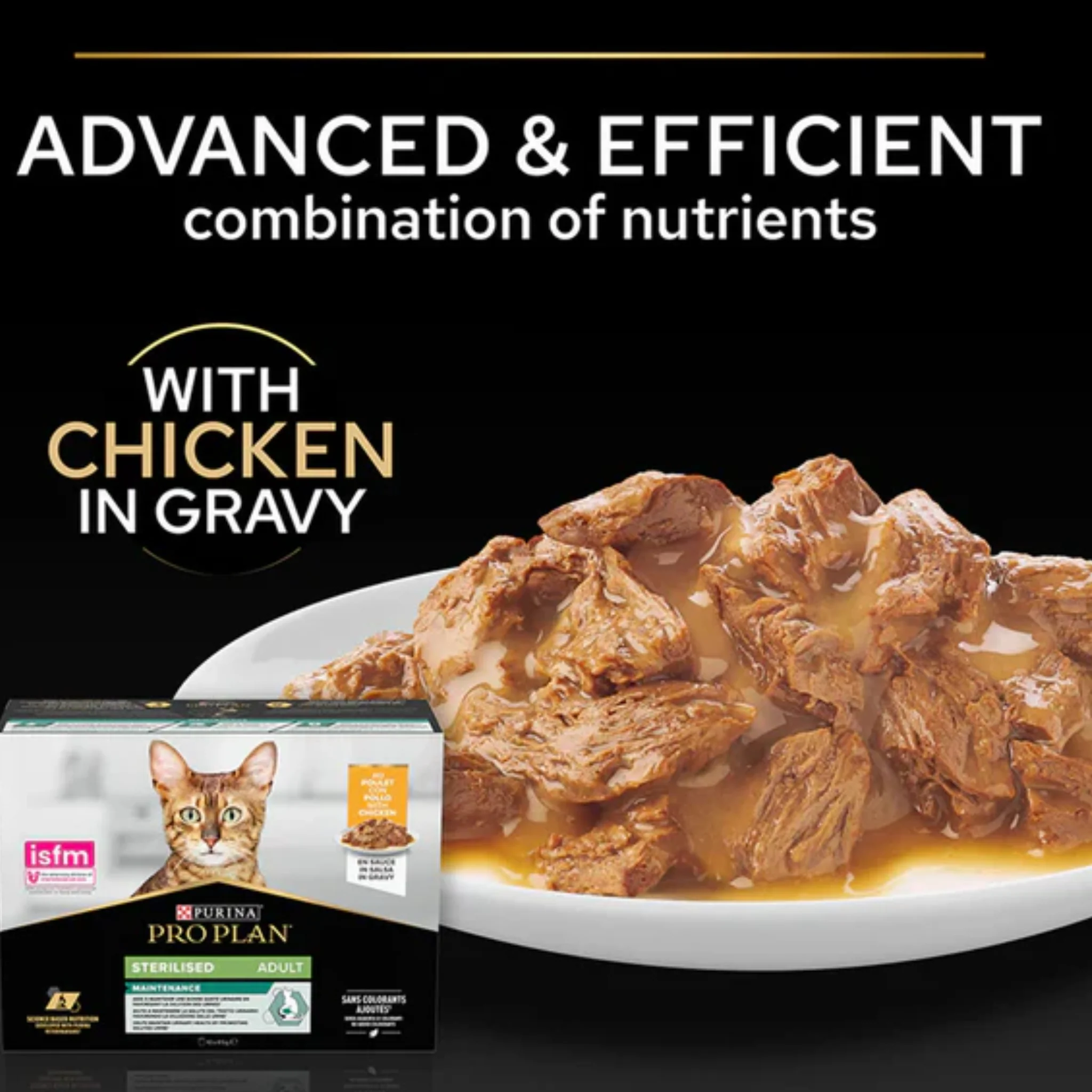 Purina Pro Plan Nutri Savour Wet Food With Chicken In Gravy For Sterilized Adult Cat - Image 2