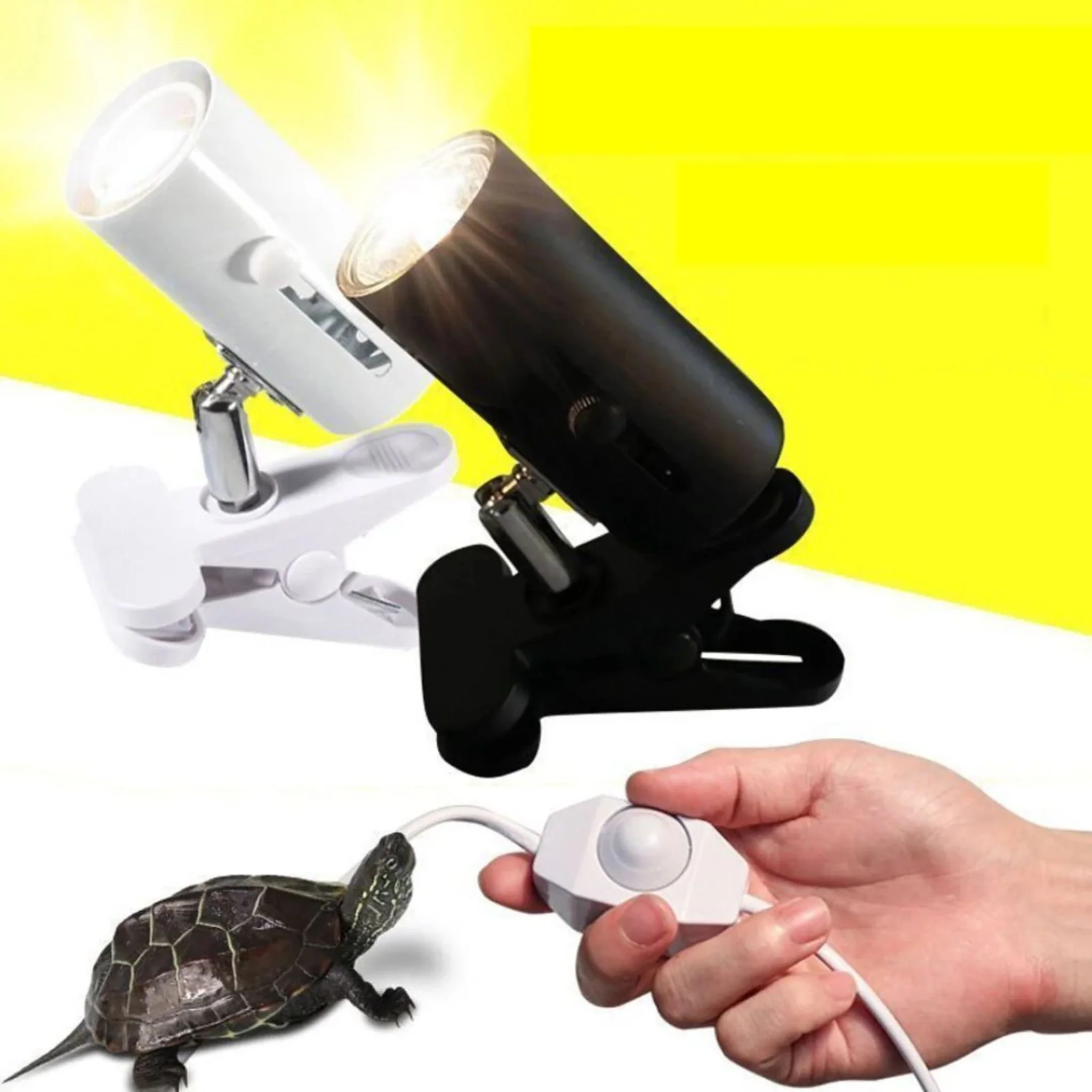 Roxin Turtle Heat Lamp Short Clamp Back UVB Reptile Light - Image 2
