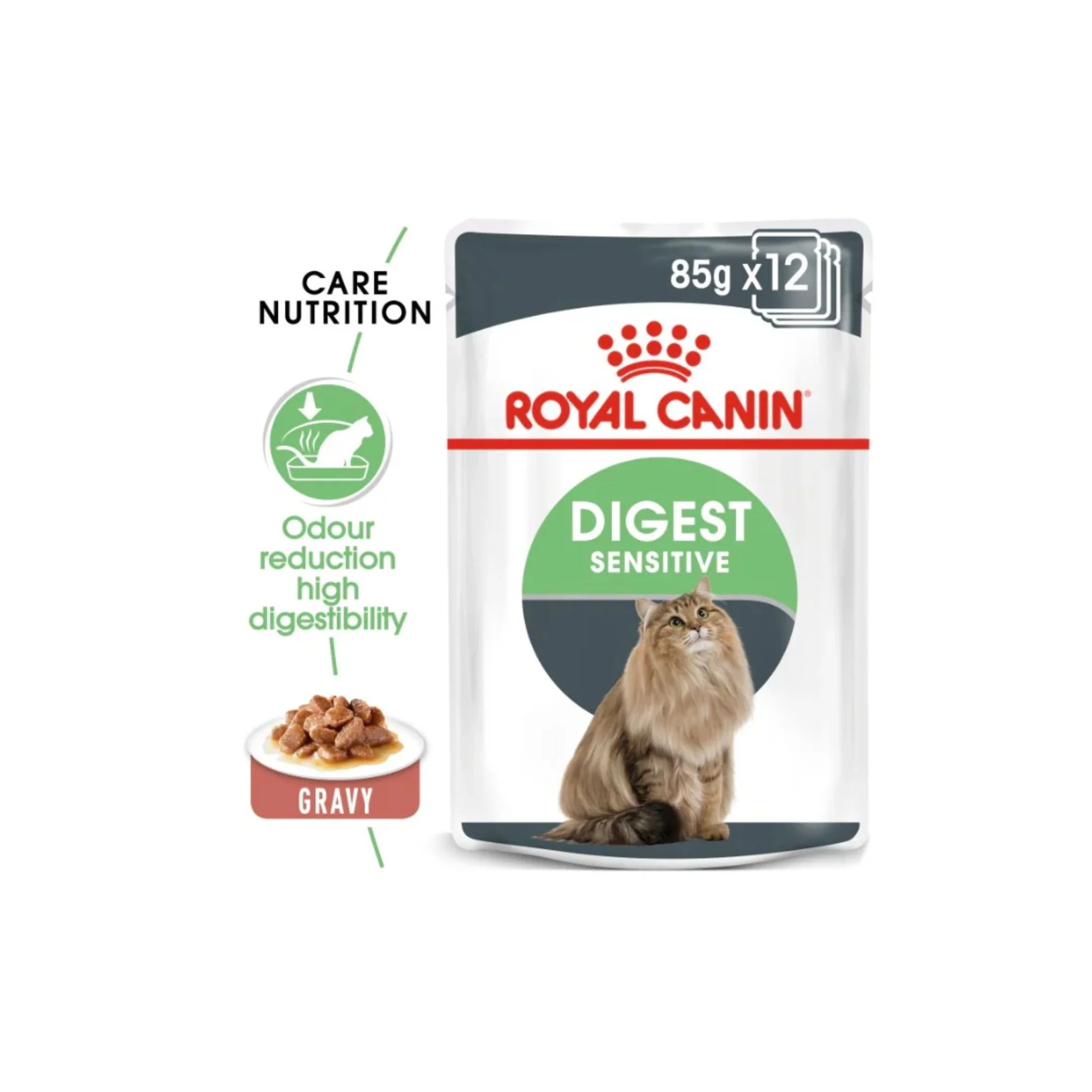 Royal Canin Feline Care Nutrition Digest Sensitive Gravy Cat Wet Food - 85G - Image 2