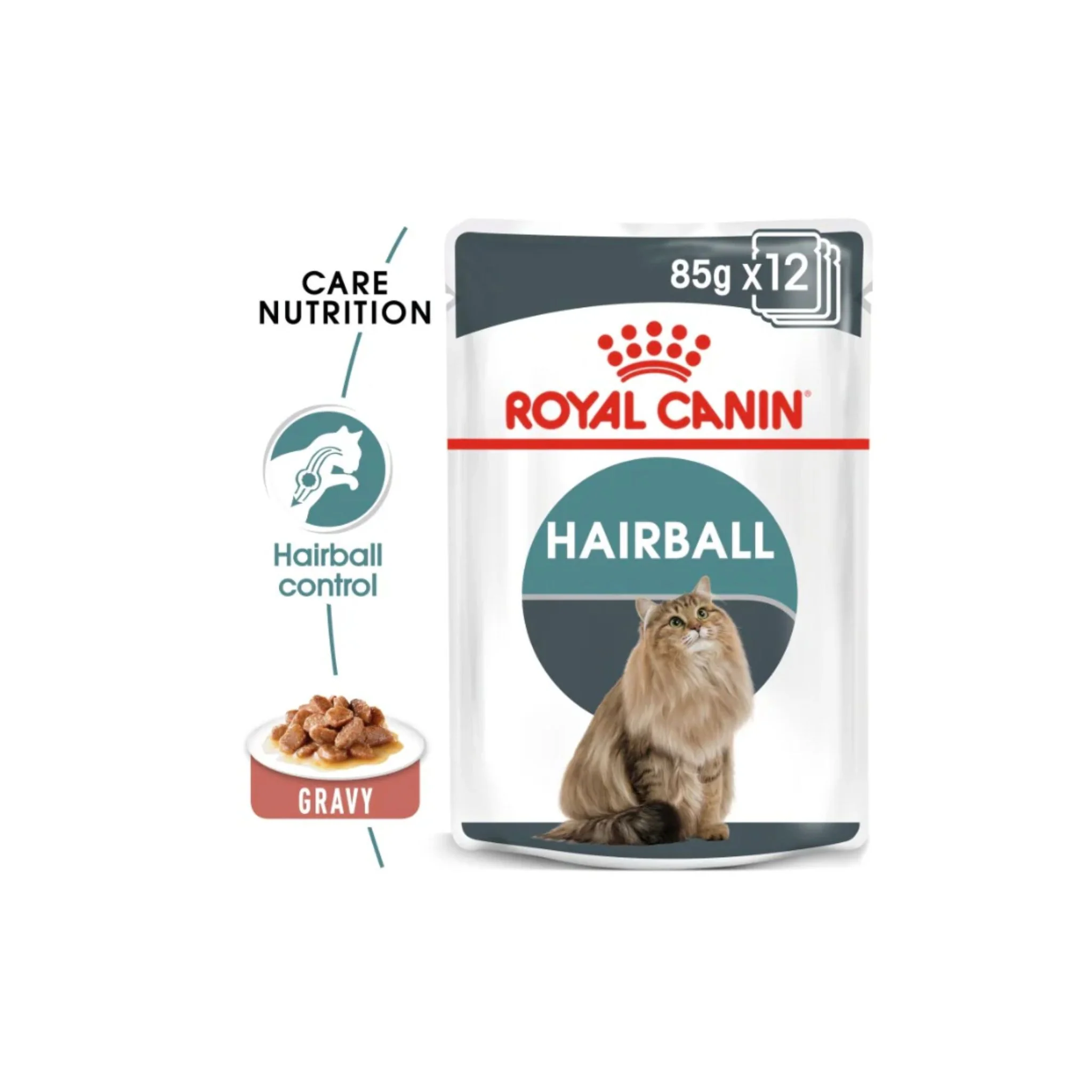 Royal Canin Feline Care Nutrition Hairball Gravy Cat Wet Food - 12X85G - Image 3