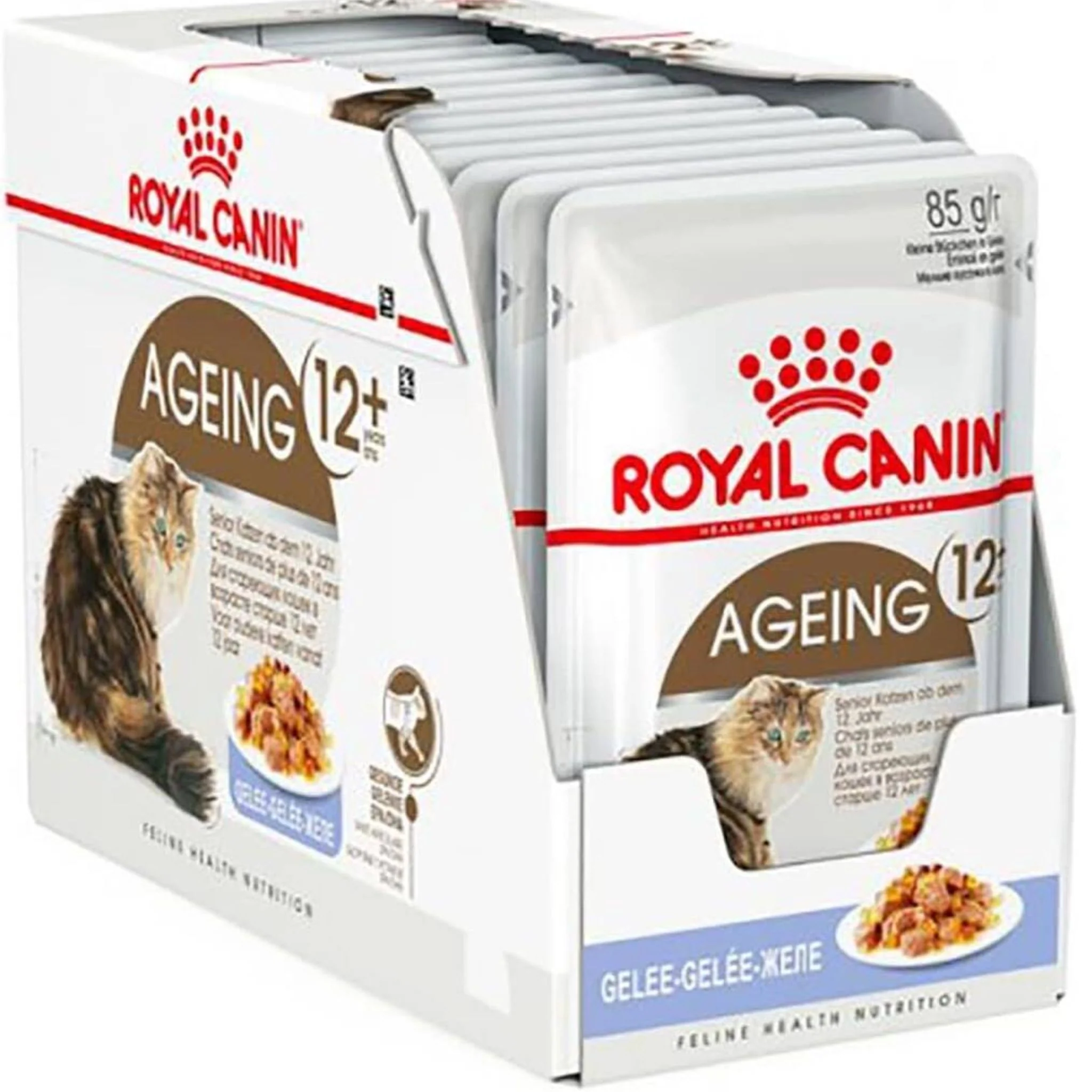 Royal Canin Feline Health Nutrition Ageing 12+ Jelly Cat Wet Food - 85g - Image 5