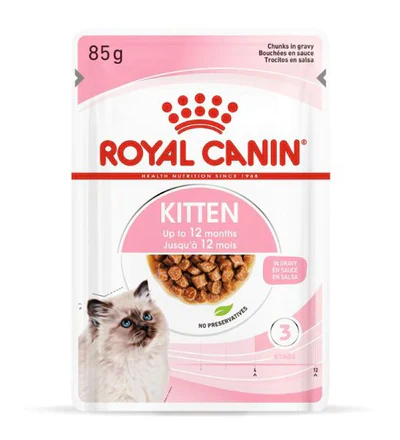 Royal Canin Feline Health Nutrition Kitten Gravy Wet Food - 12x85g - Image 2