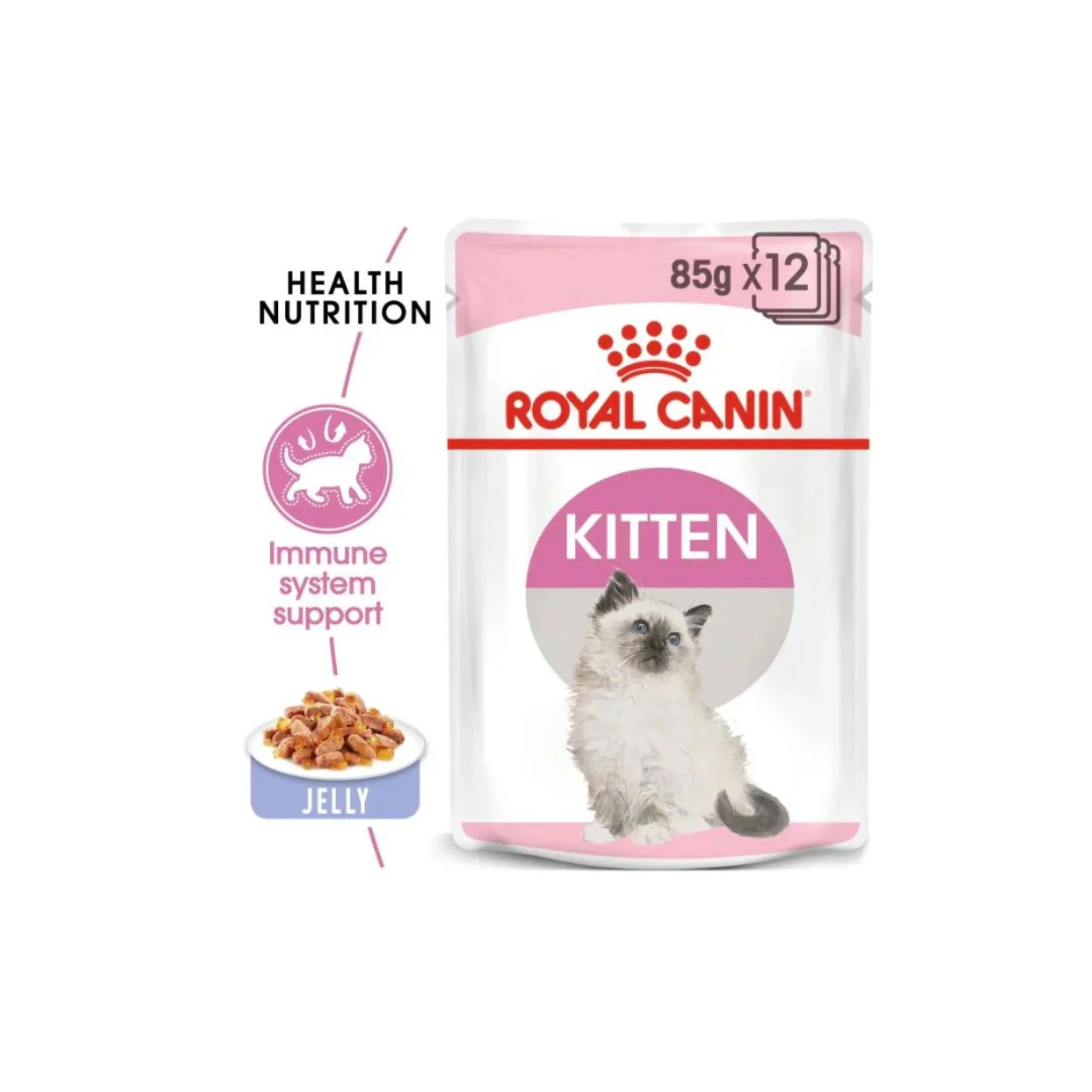 Royal Canin Feline Health Nutrition Kitten Jelly Wet Food - 12X85G - Image 4