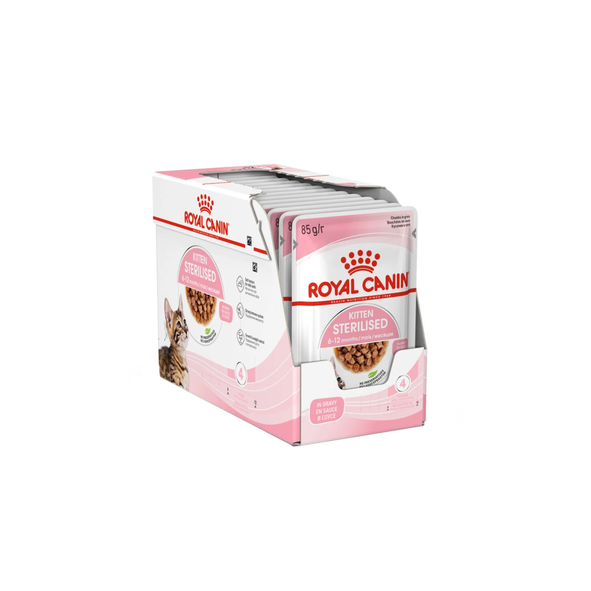 Royal Canin Feline Health Nutrition Kitten Sterilised Jelly Cat Wet Food - 12X85g - Image 2