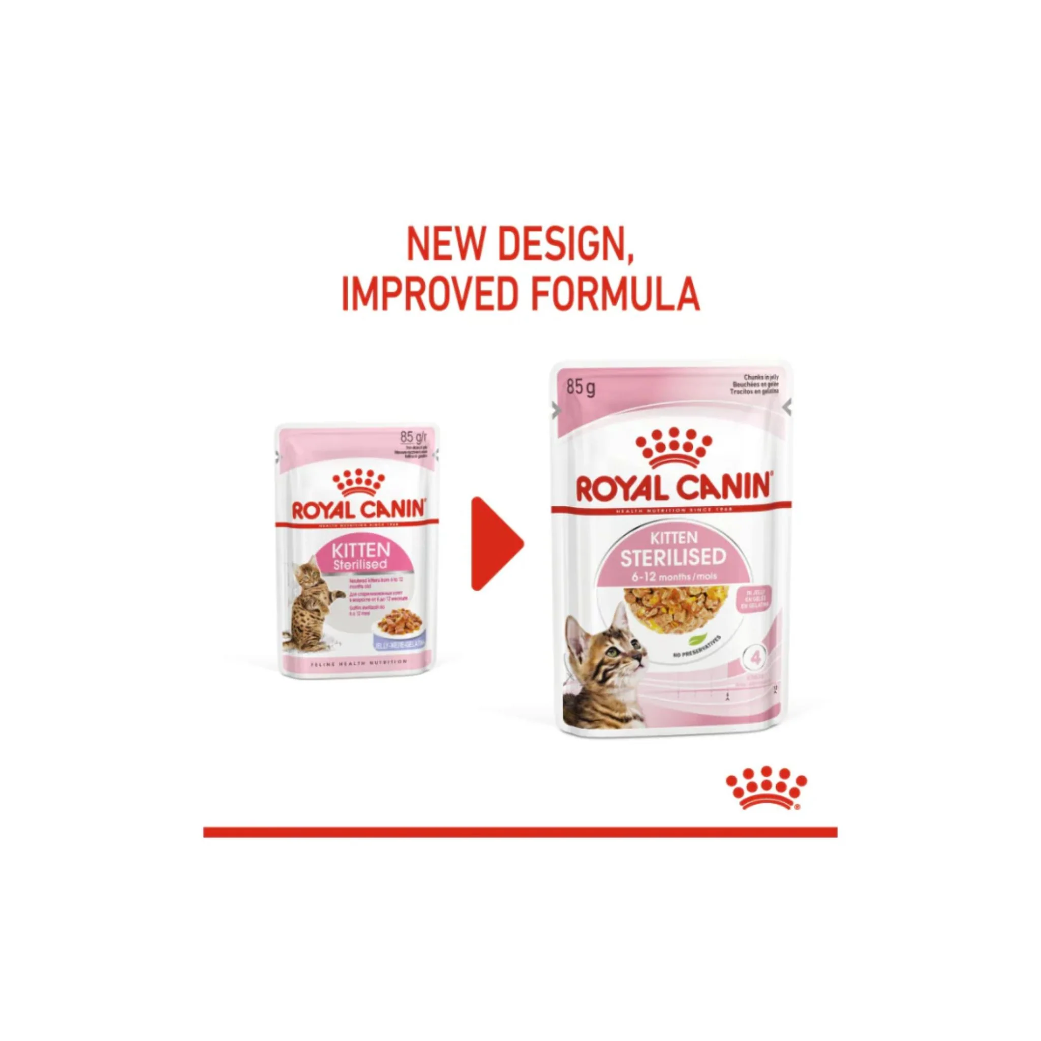 Royal Canin Feline Health Nutrition Kitten Sterilised Jelly Cat Wet Food - 85g - Image 2