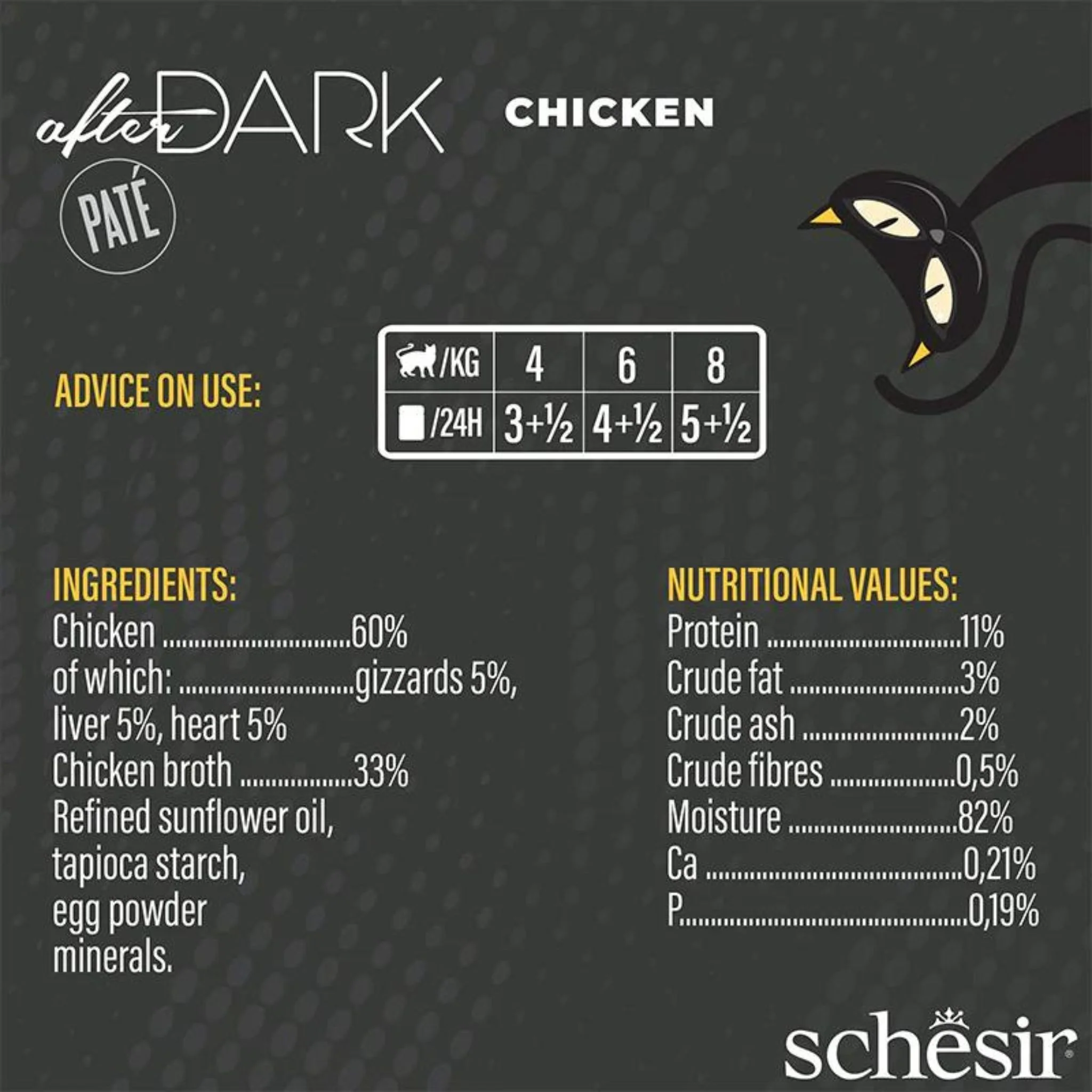 Schesir After Dark Cat Pate Chicken Wet Food - 80G - Image 4