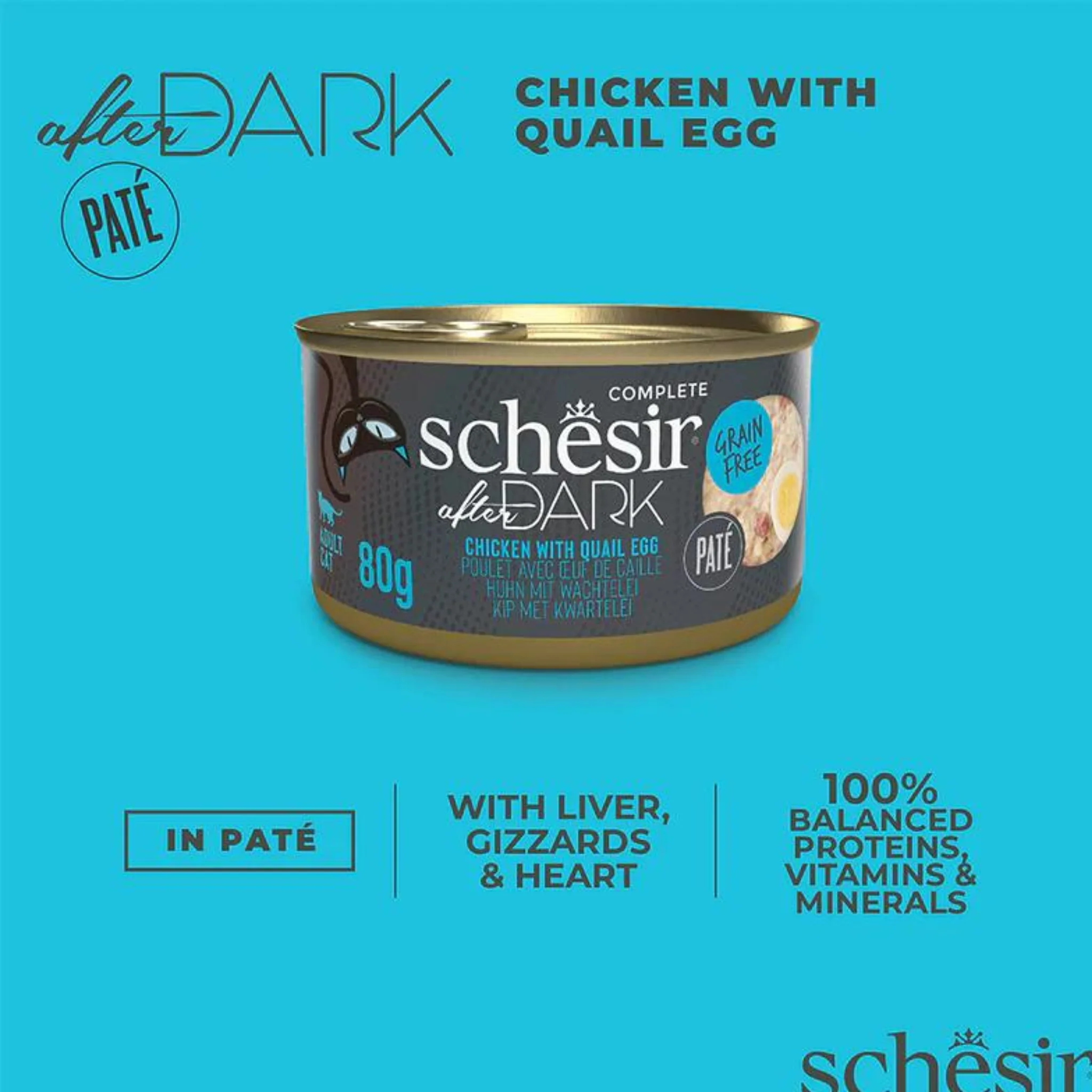 Schesir After Dark Cat Pate Chicken & Quail Egg Premium Treat - 80G - Image 6