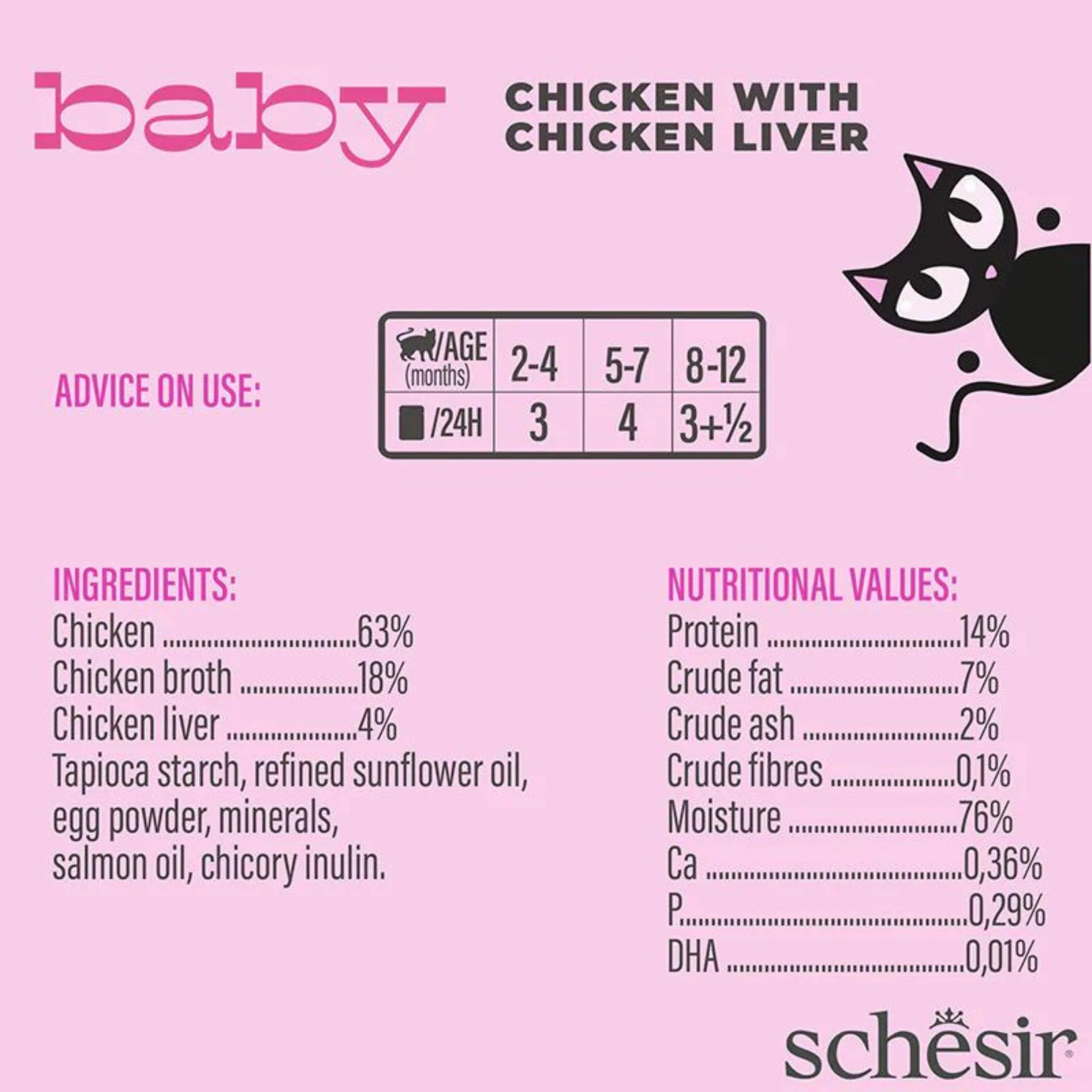 Schesir Baby Kitten Chicken & Liver Wet Food - 70G - Image 4