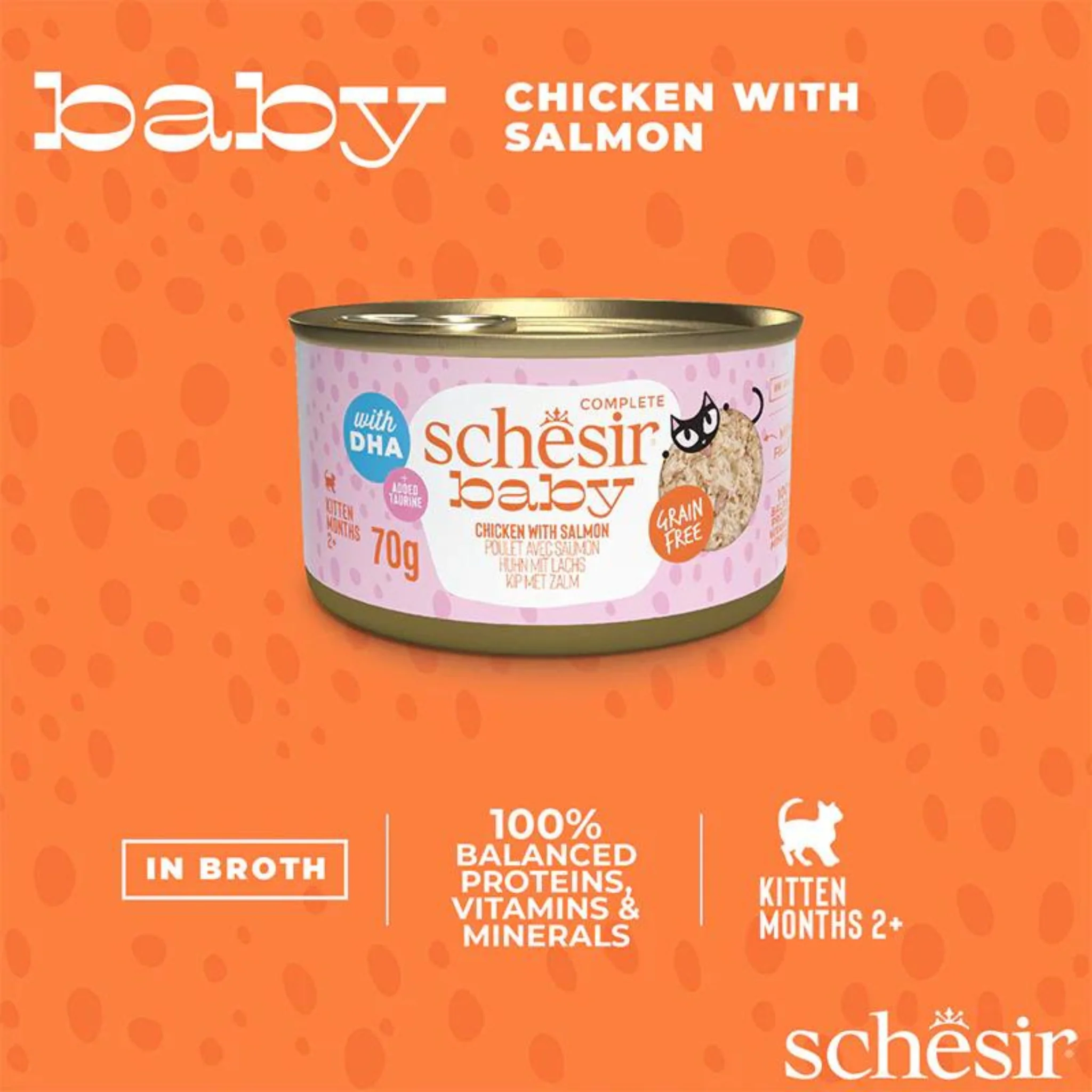 Schesir Baby Kitten Chicken & Salmon Wet Food - 70G - Image 5