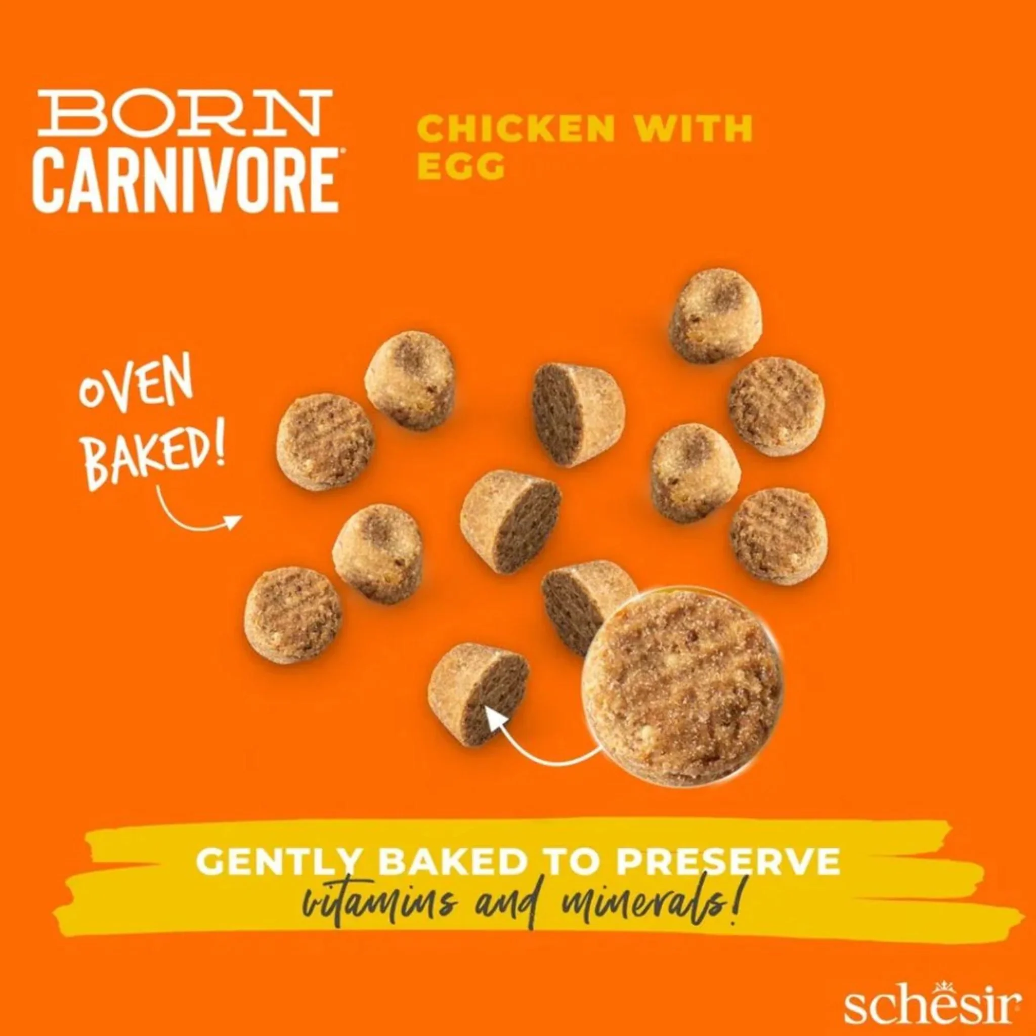Schesir Born Carnivore Chicken & Egg Dry Cat Food - 1.25kg - Image 3