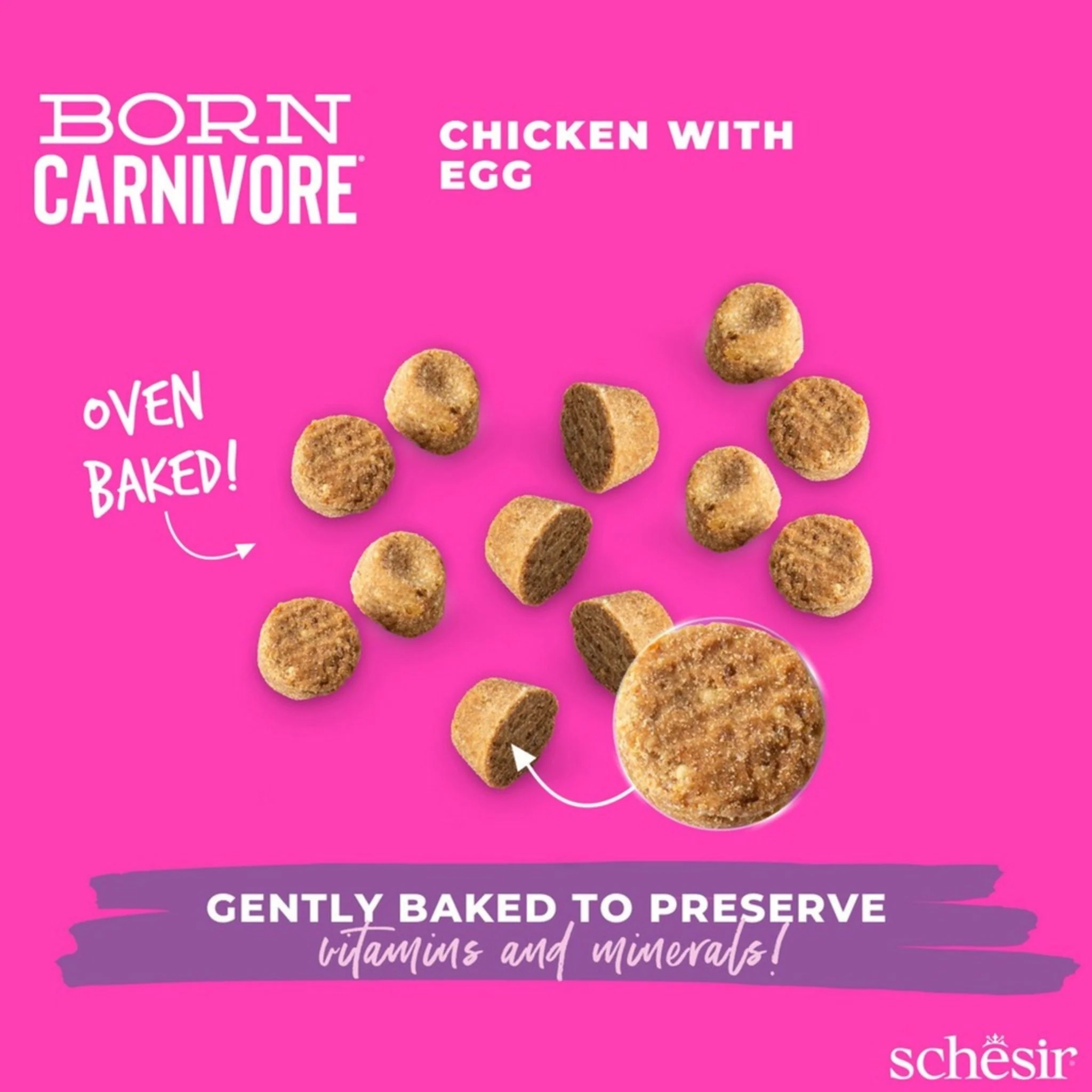 Schesir Born Carnivore Kitten Chicken & Egg Dry Food - 1.25kg - Image 4
