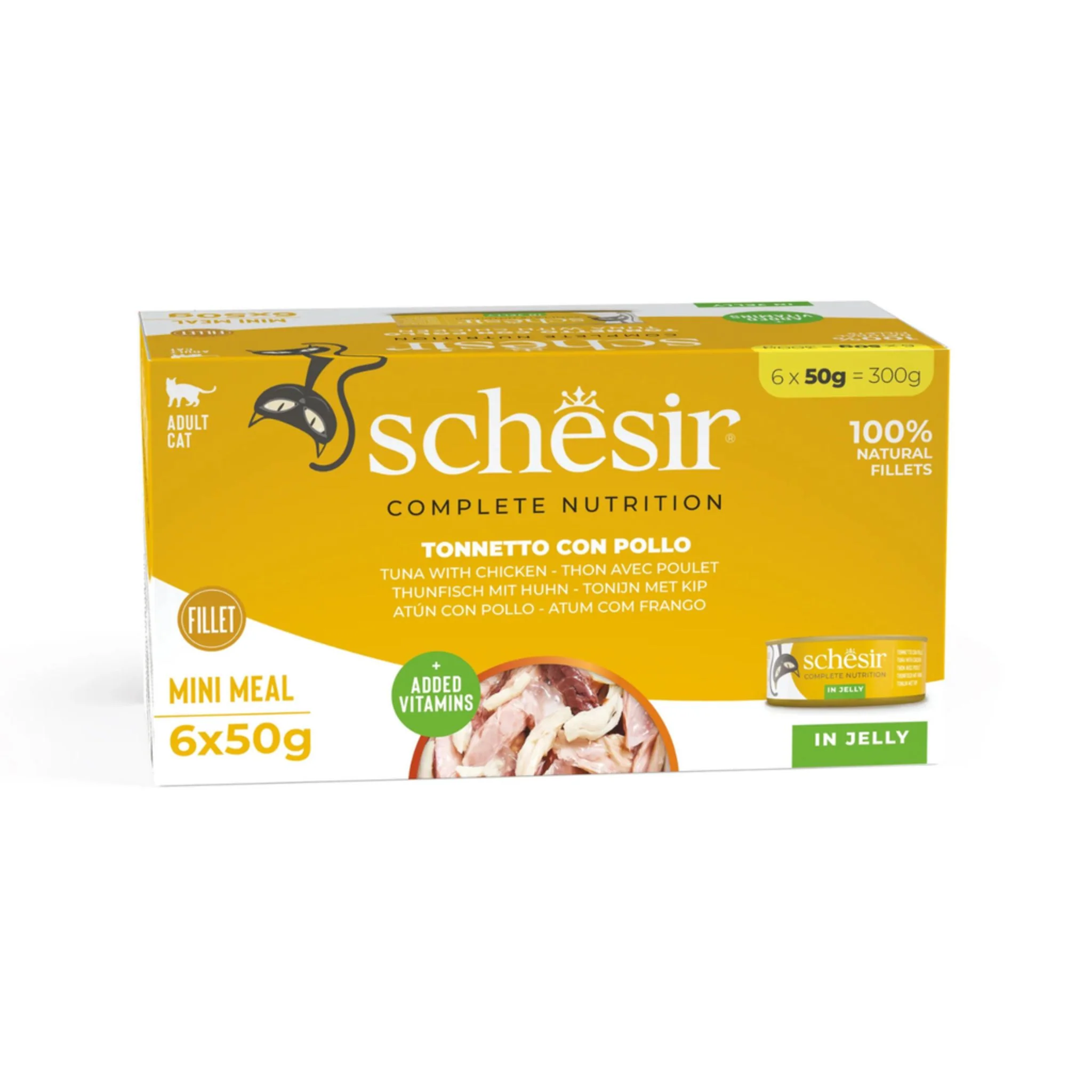 Schesir Wet Cat Food In Jelly Can Multi Pack Tuna With Chicken - 6X50g - Image 2