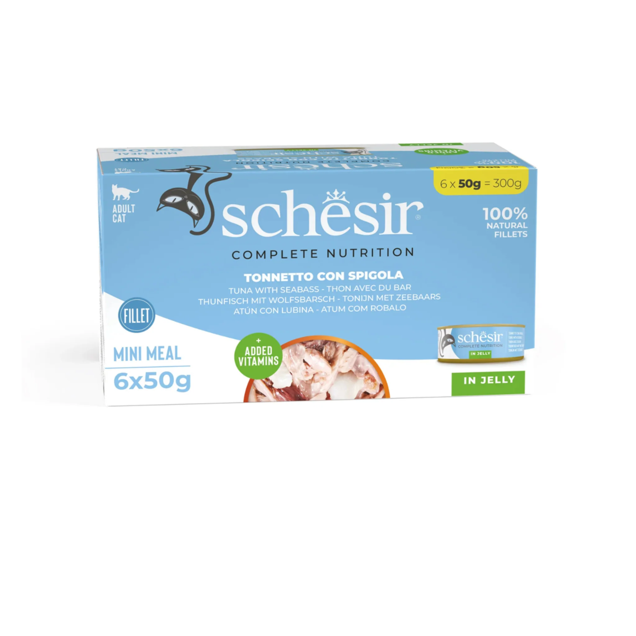 Schesir Cat Can Multipack Tuna With Seabass - 6X50G - Image 3