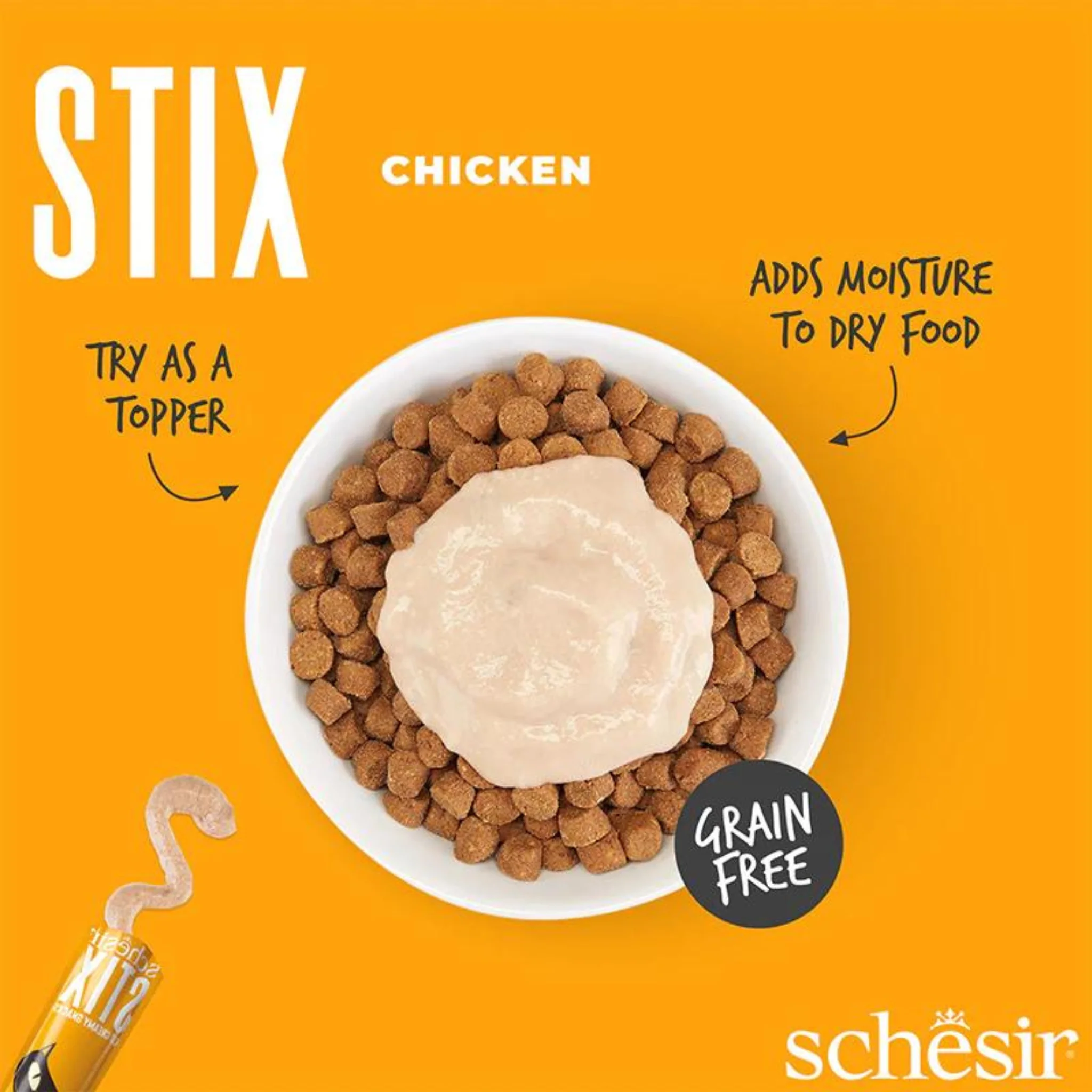 Schesir Cat Creamy Treat Stix Chicken - 6x15G - Image 4