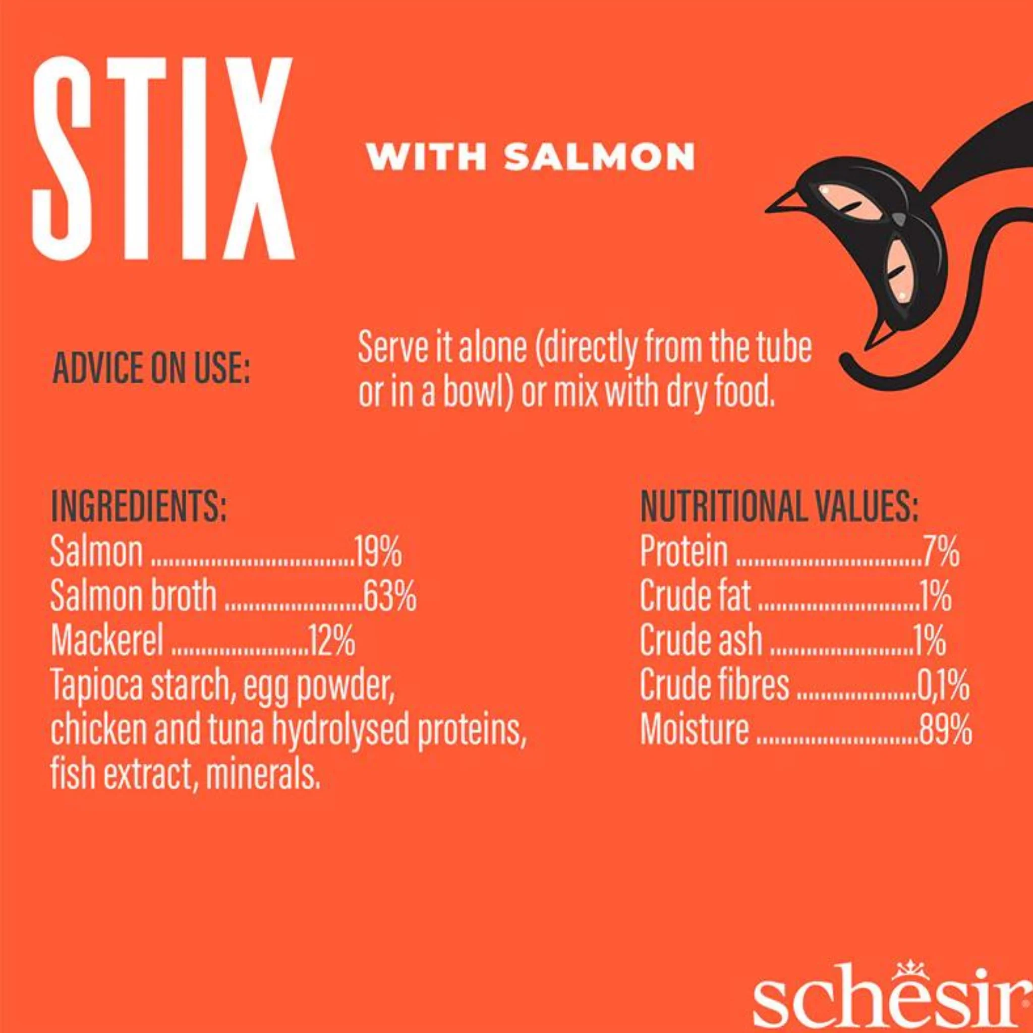 Schesir Cat Creamy Treat Stix Salmon - 6x15G - Image 5