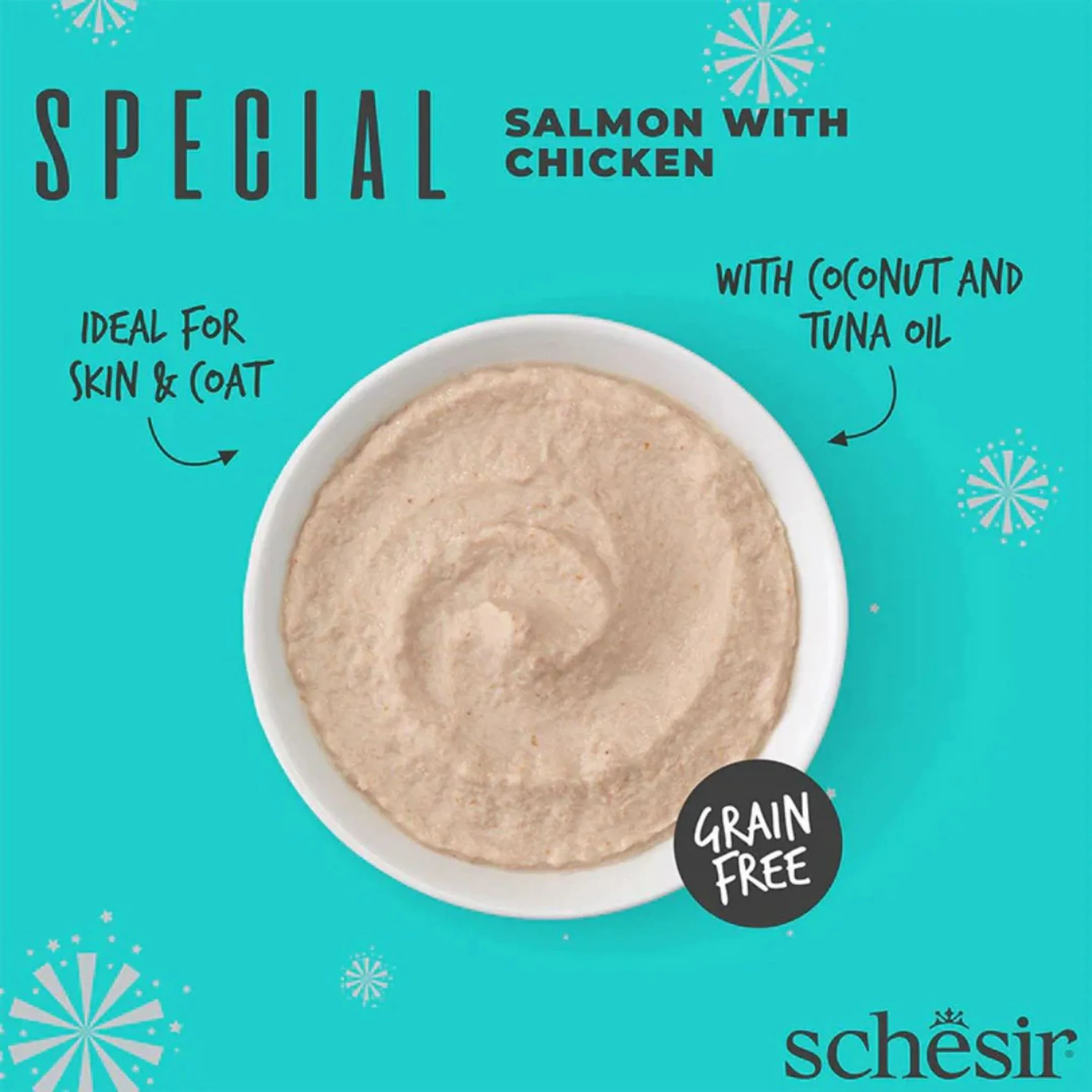 Schesir Cat Mousse Skin & Coat Salmon With Chicken - 70G - Image 2