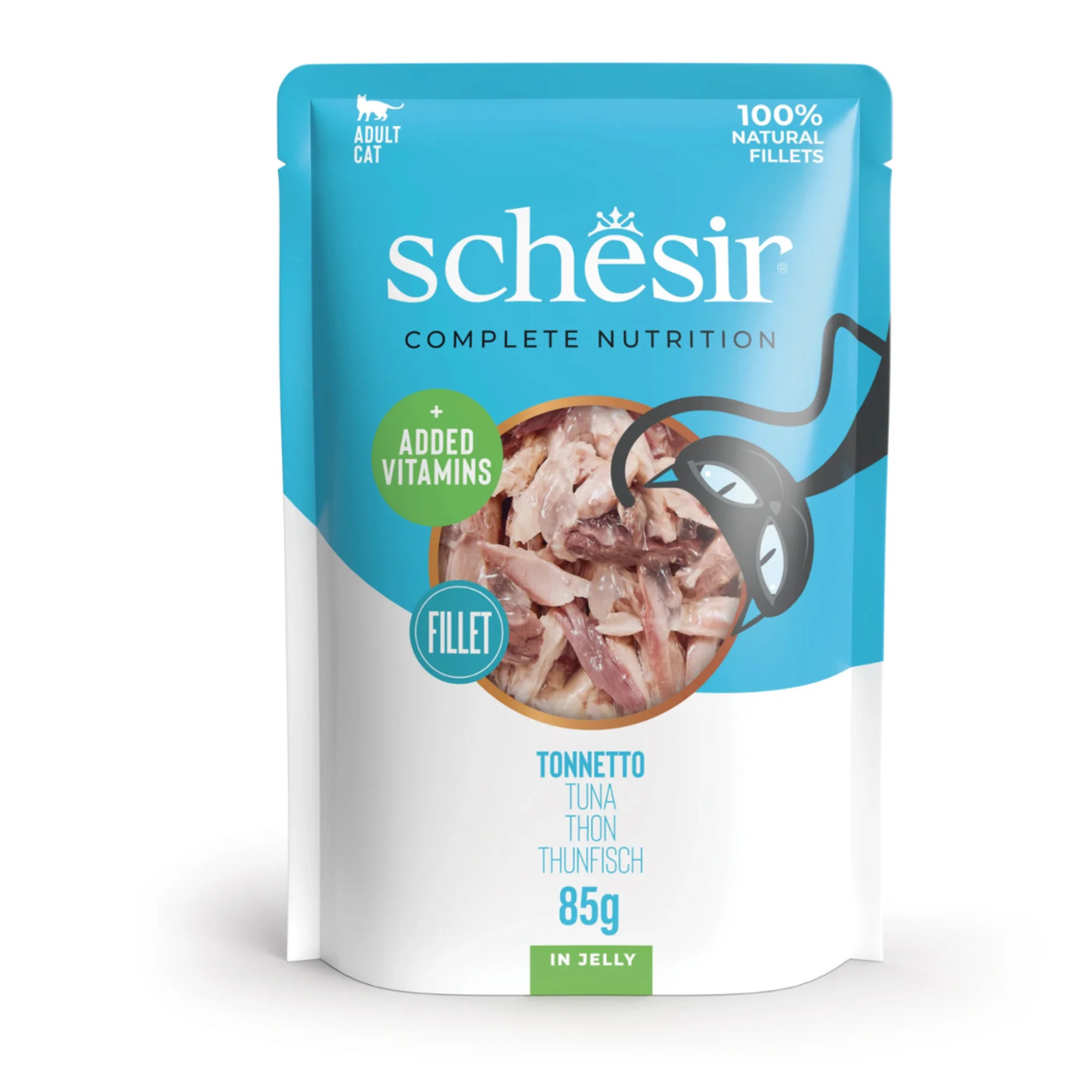 Schesir Nutrition Wet Cat Food In Jelly Pouch Tuna - 85g - Image 3