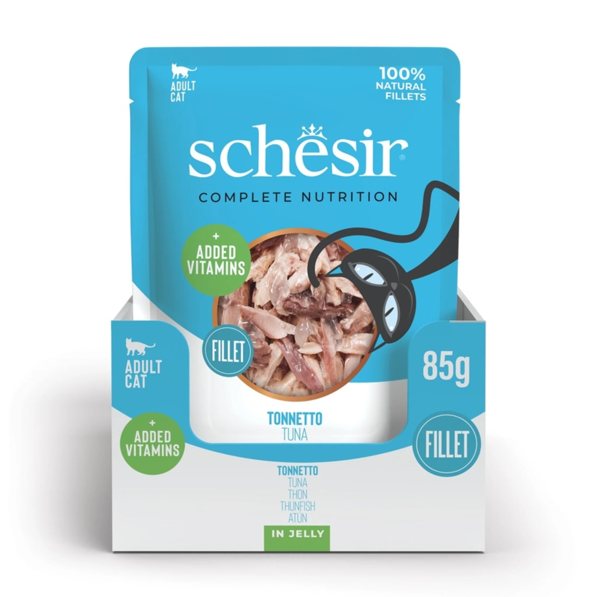 Schesir Nutrition Wet Cat Food In Jelly Pouch Tuna - 85g - Image 5