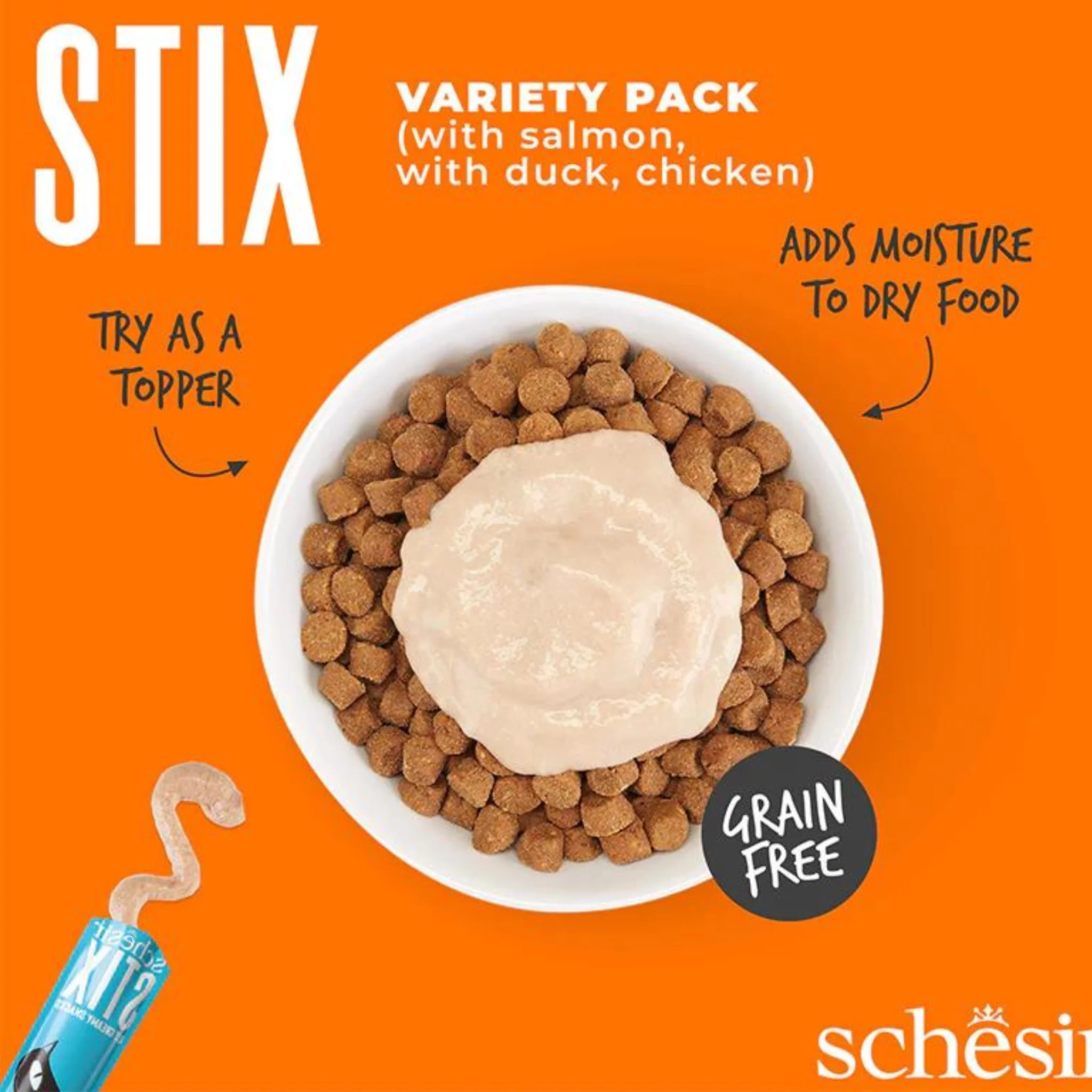 Schesir Cat Treat Stix Chicken Duck & Salmon - 6x15G - Image 6