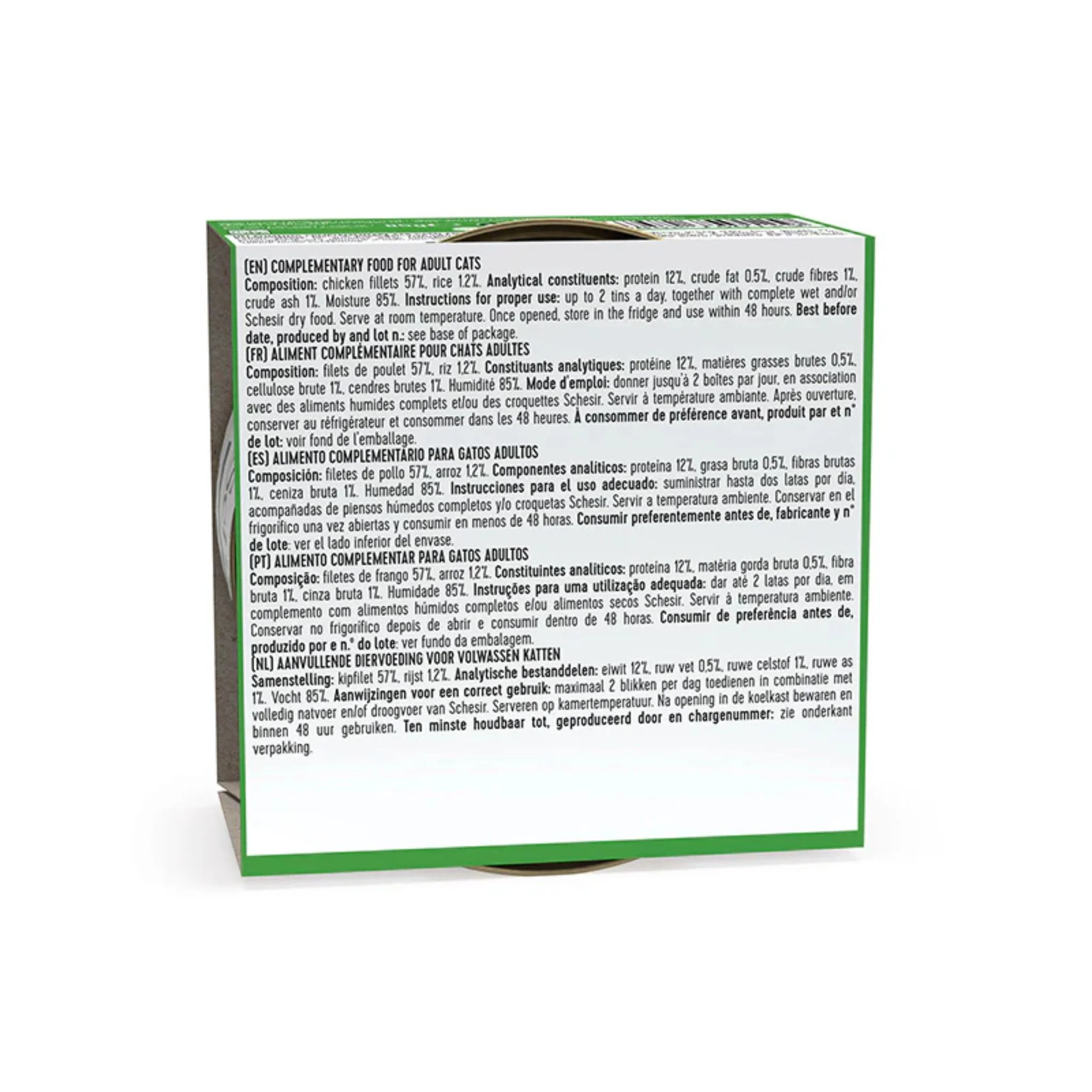 Schesir Cat Wet Food Chicken Fillets Natural Style - 85G - Image 3